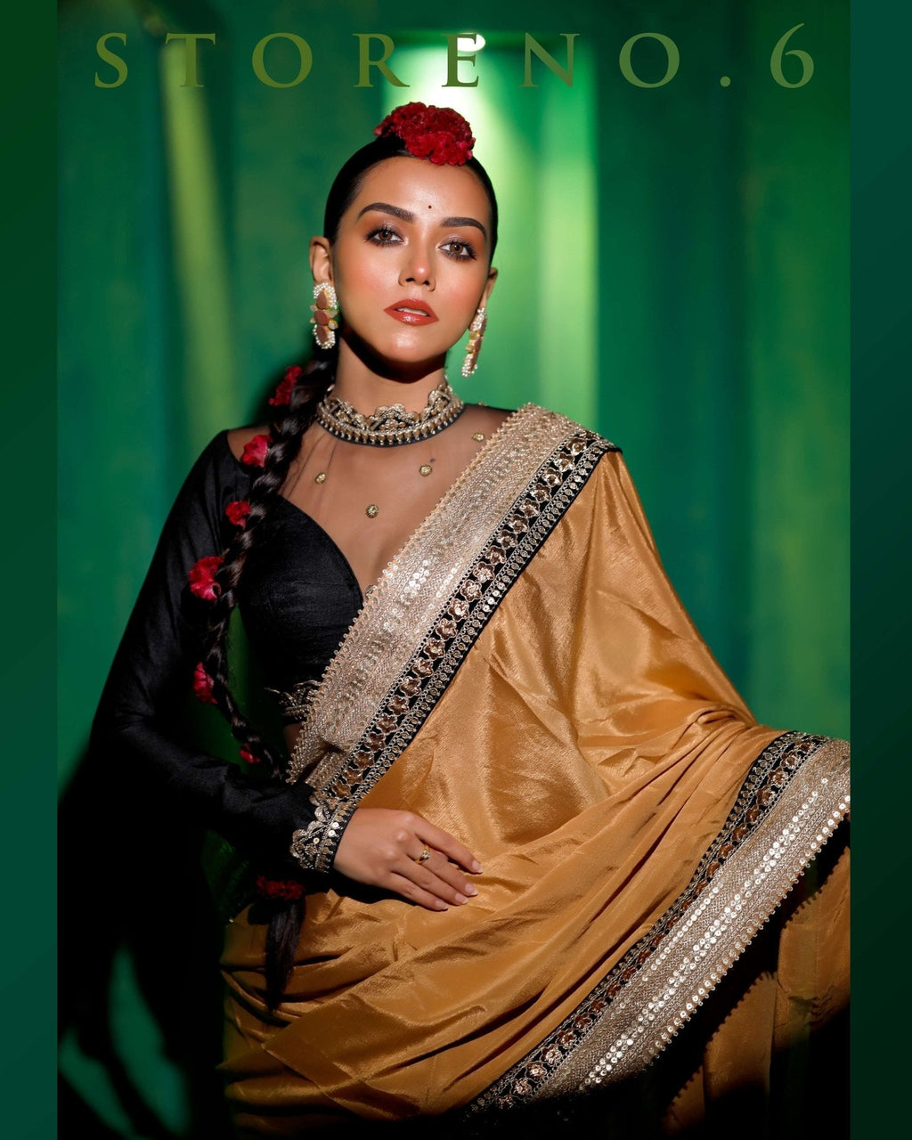 HYPNOTIC HAZELNUT READY-TO-WEAR SAREE