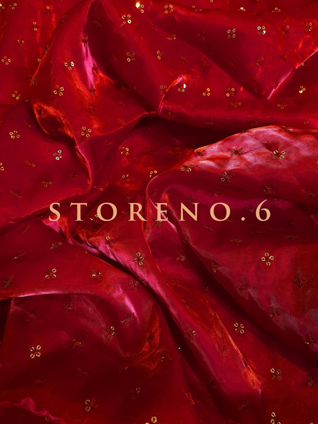 SUBTLE QUEEN SURKH SAREE