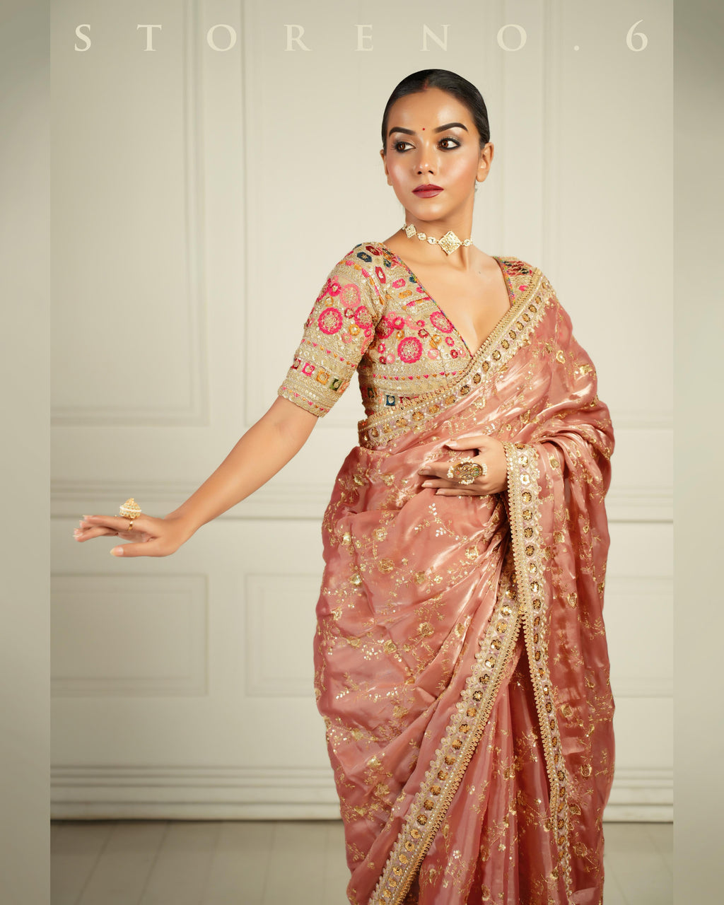 THE CHARM OF THE CORALS SAREE