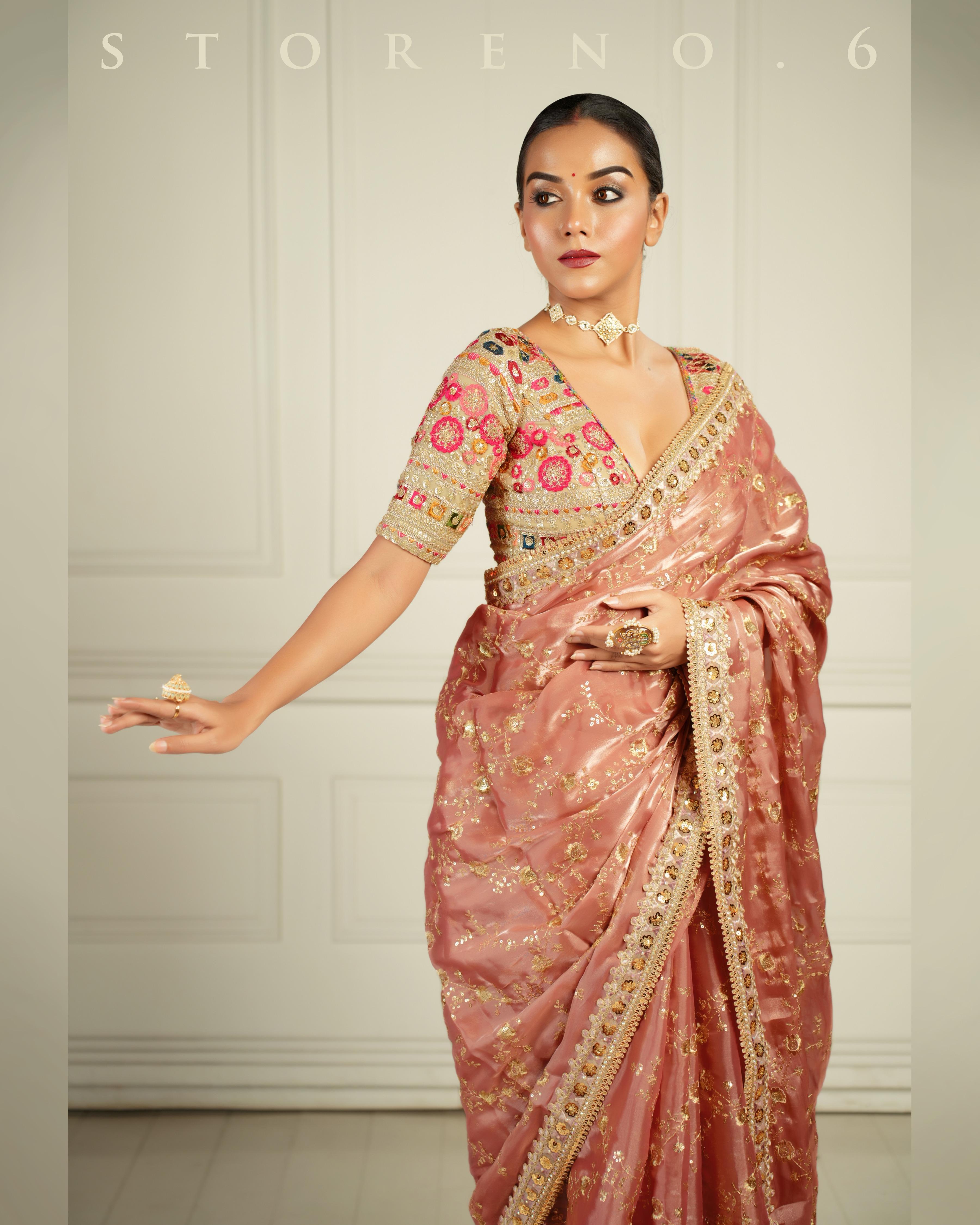 THE CHARM OF THE CORALS SAREE