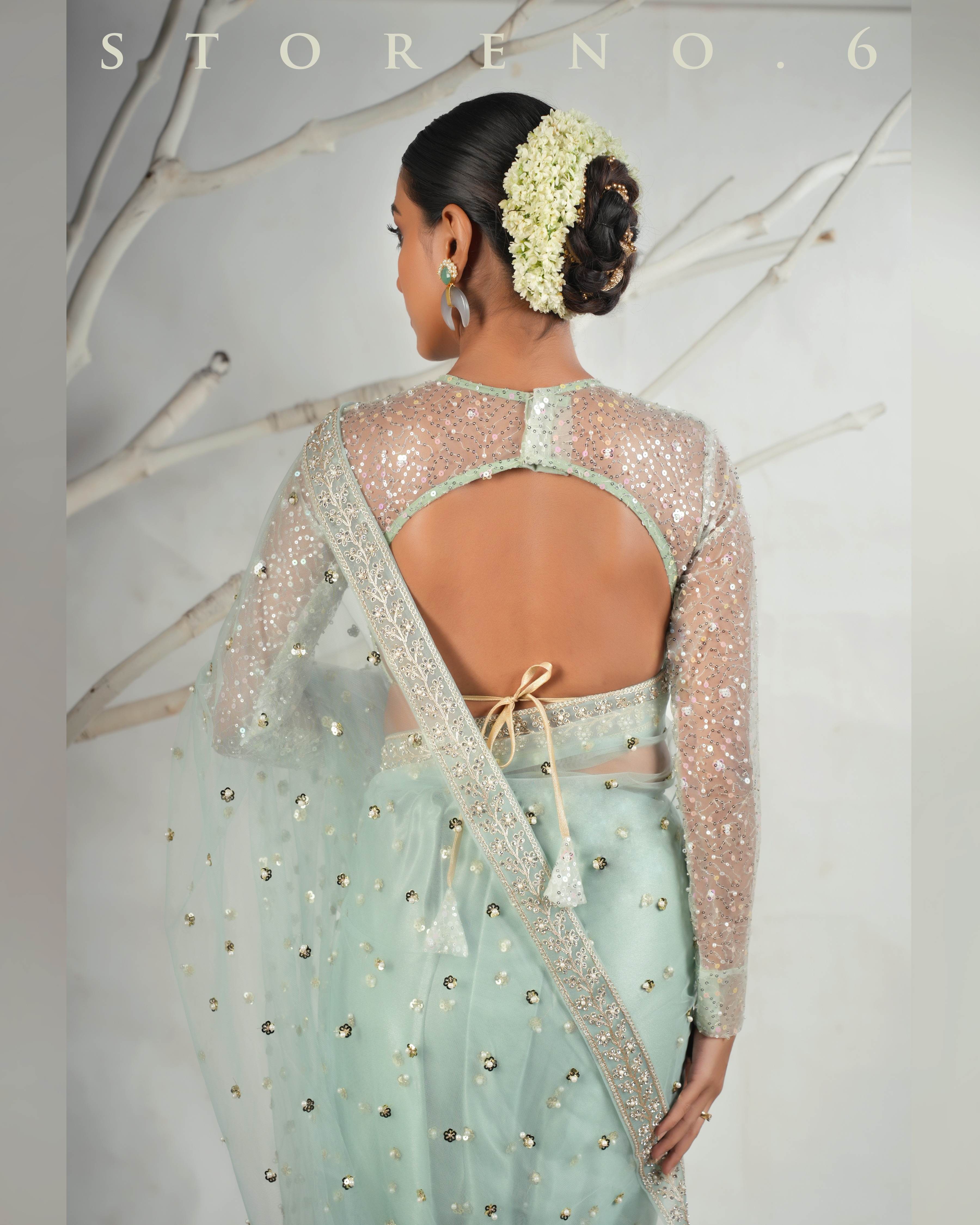 THE AQUA ANGEL SAREE