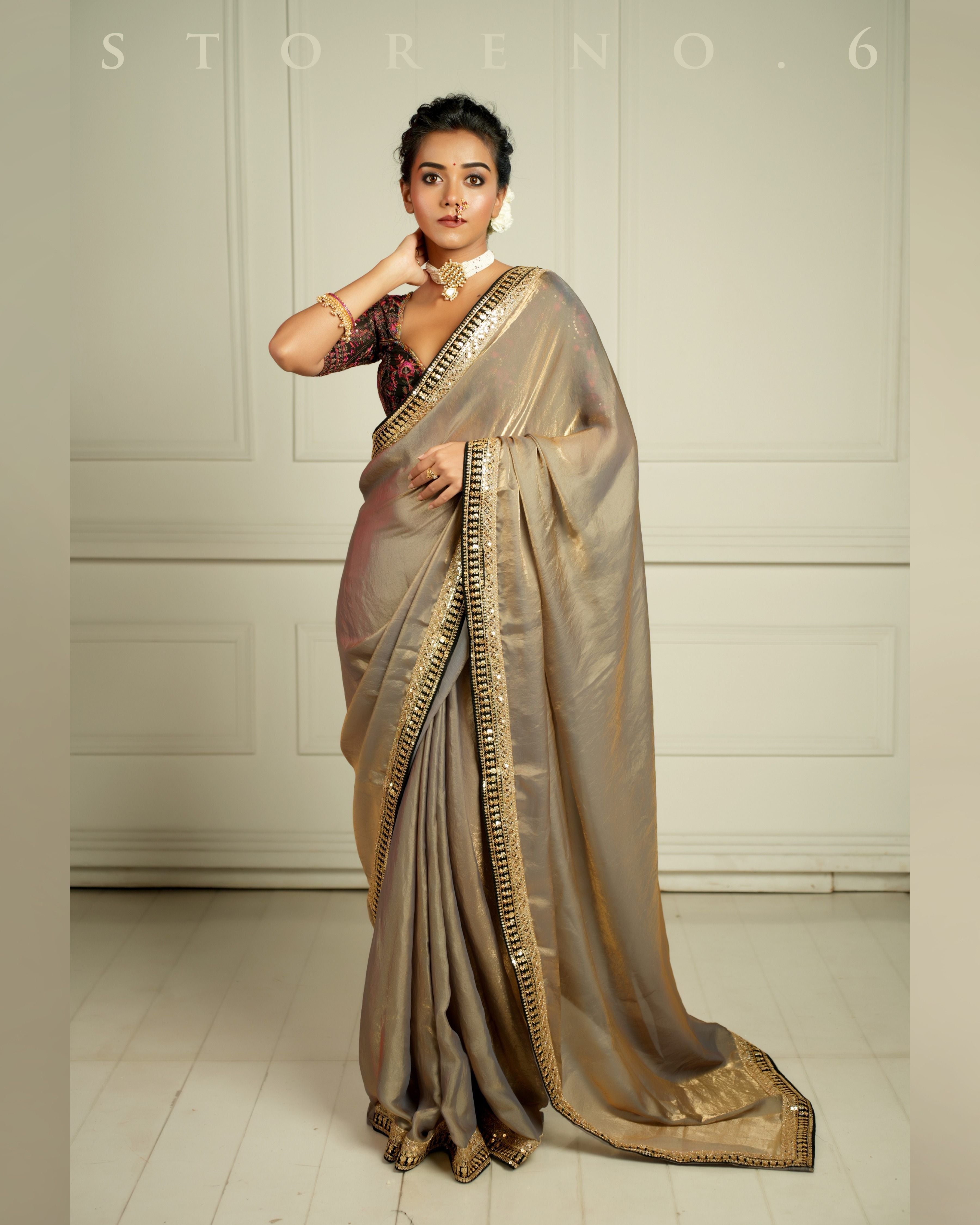 THE IMPERIAL SUNKISSED SMOKE SAREE