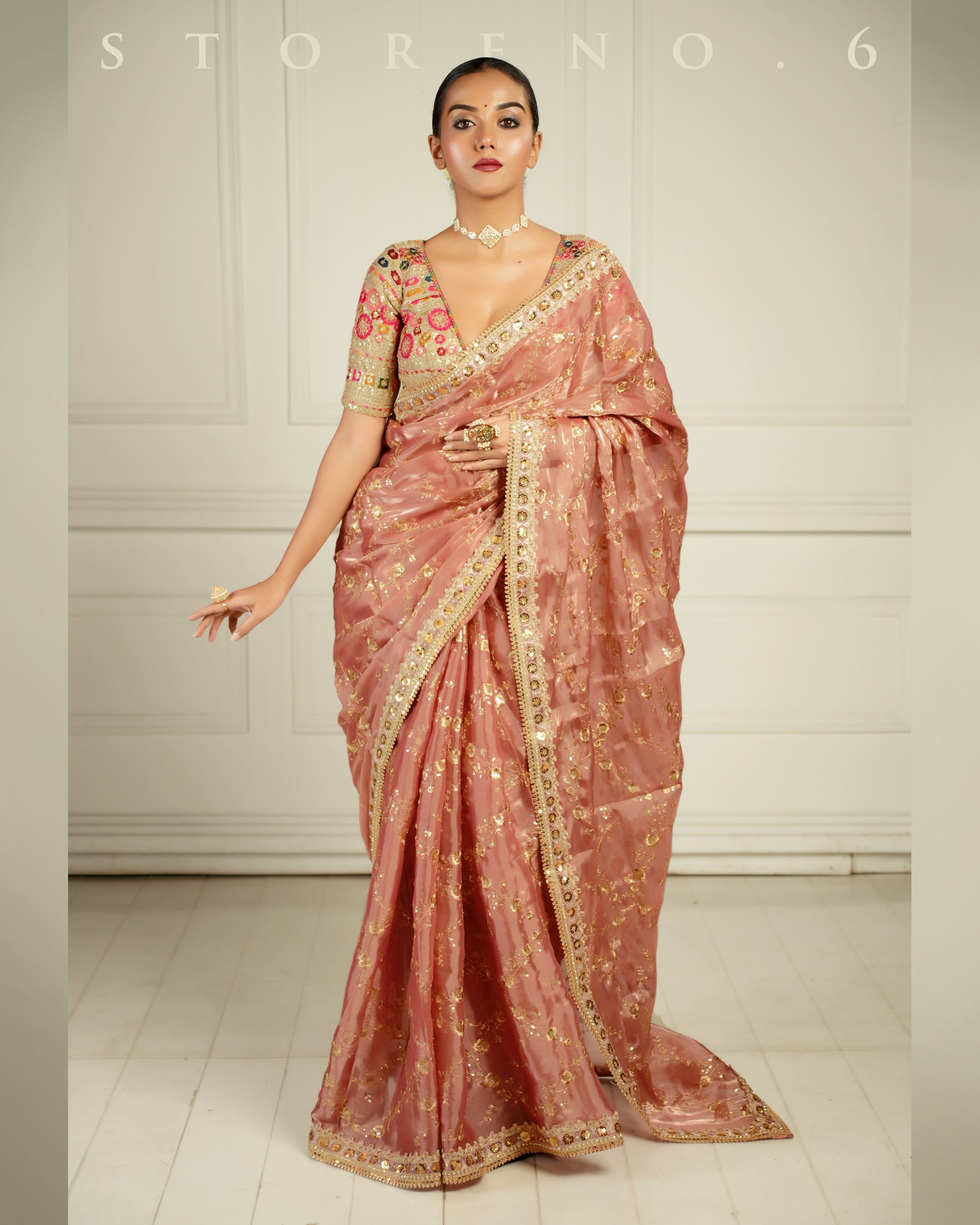 THE CHARM OF THE CORALS SAREE