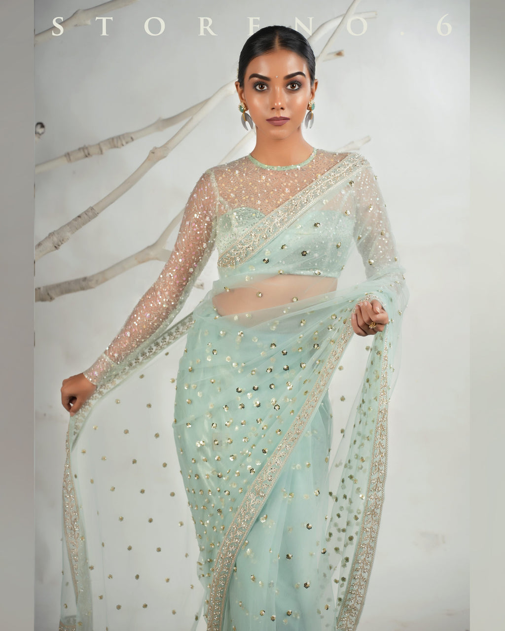 THE AQUA ANGEL SAREE