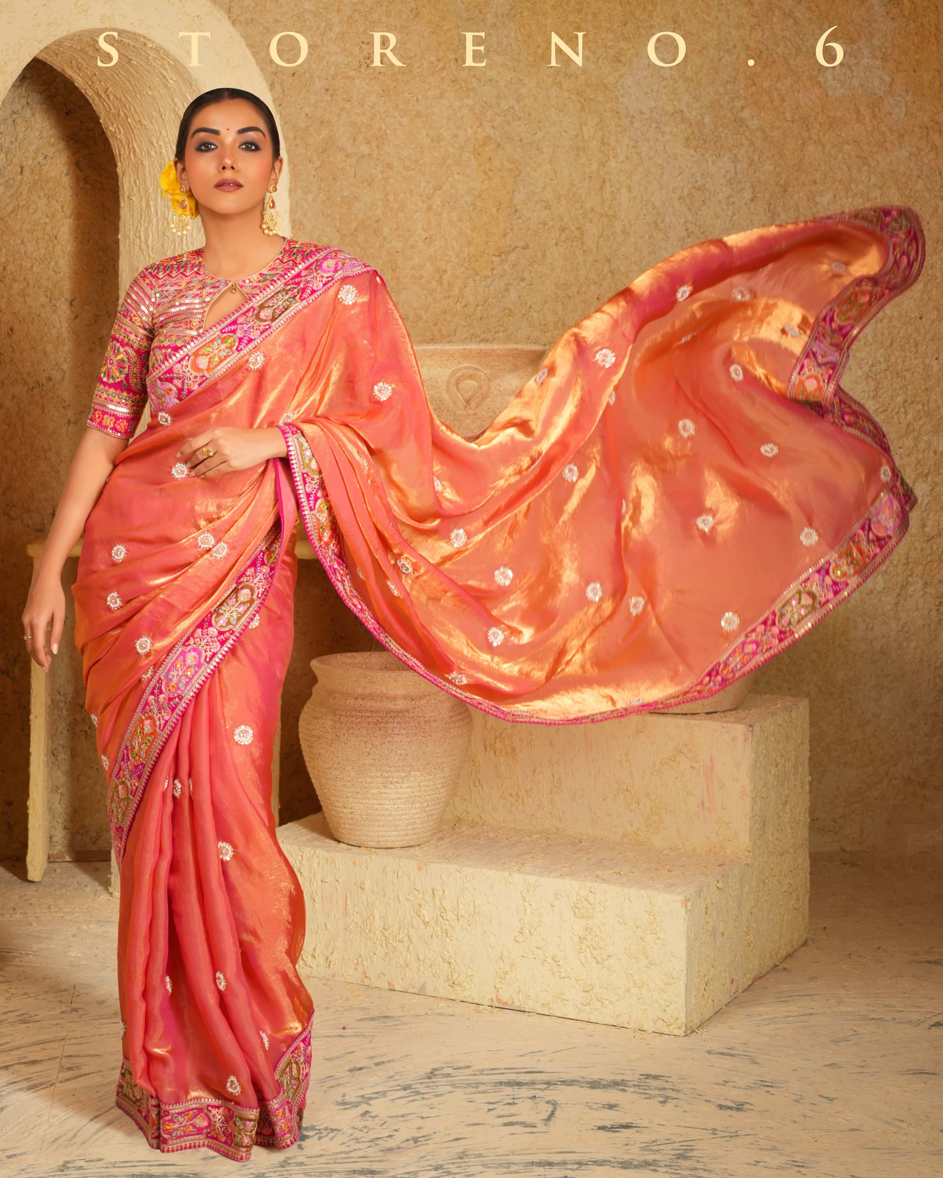 CORAL CHARISMA SAREE