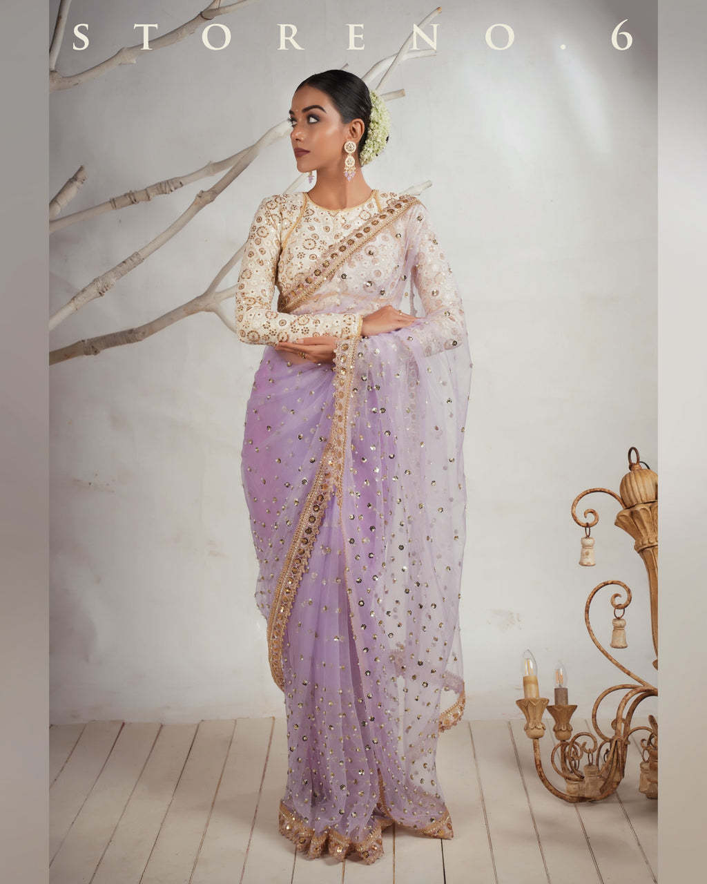 THE LILAC LUXURY SAREE