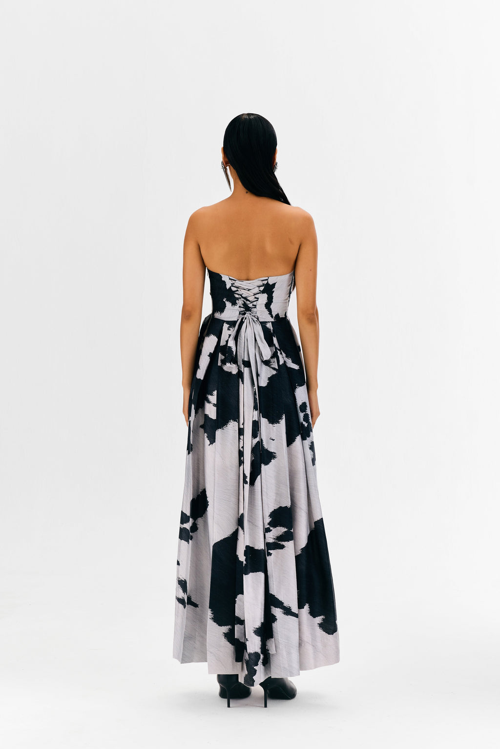 Alia Dress Black Ani Print