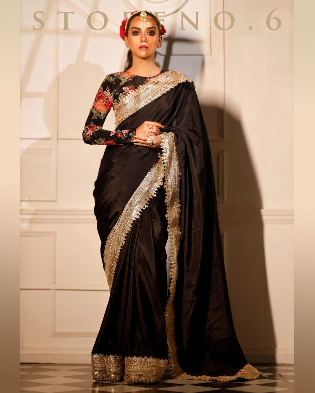 MAJESTIC MIDNIGHT READY-TO-WEAR SAREE
