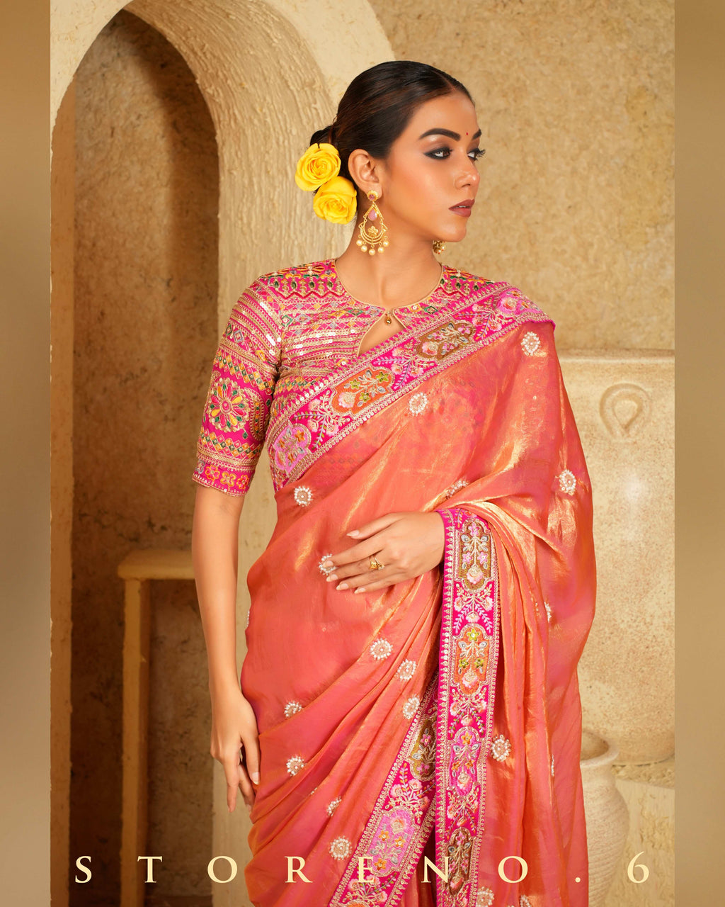 CORAL CHARISMA SAREE