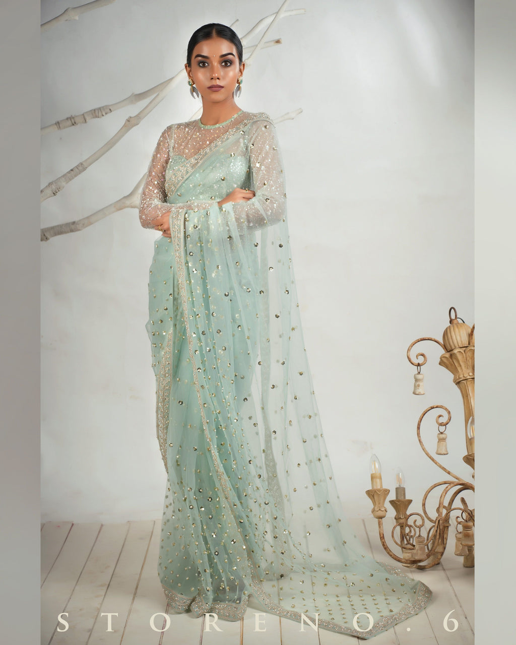 THE AQUA ANGEL SAREE