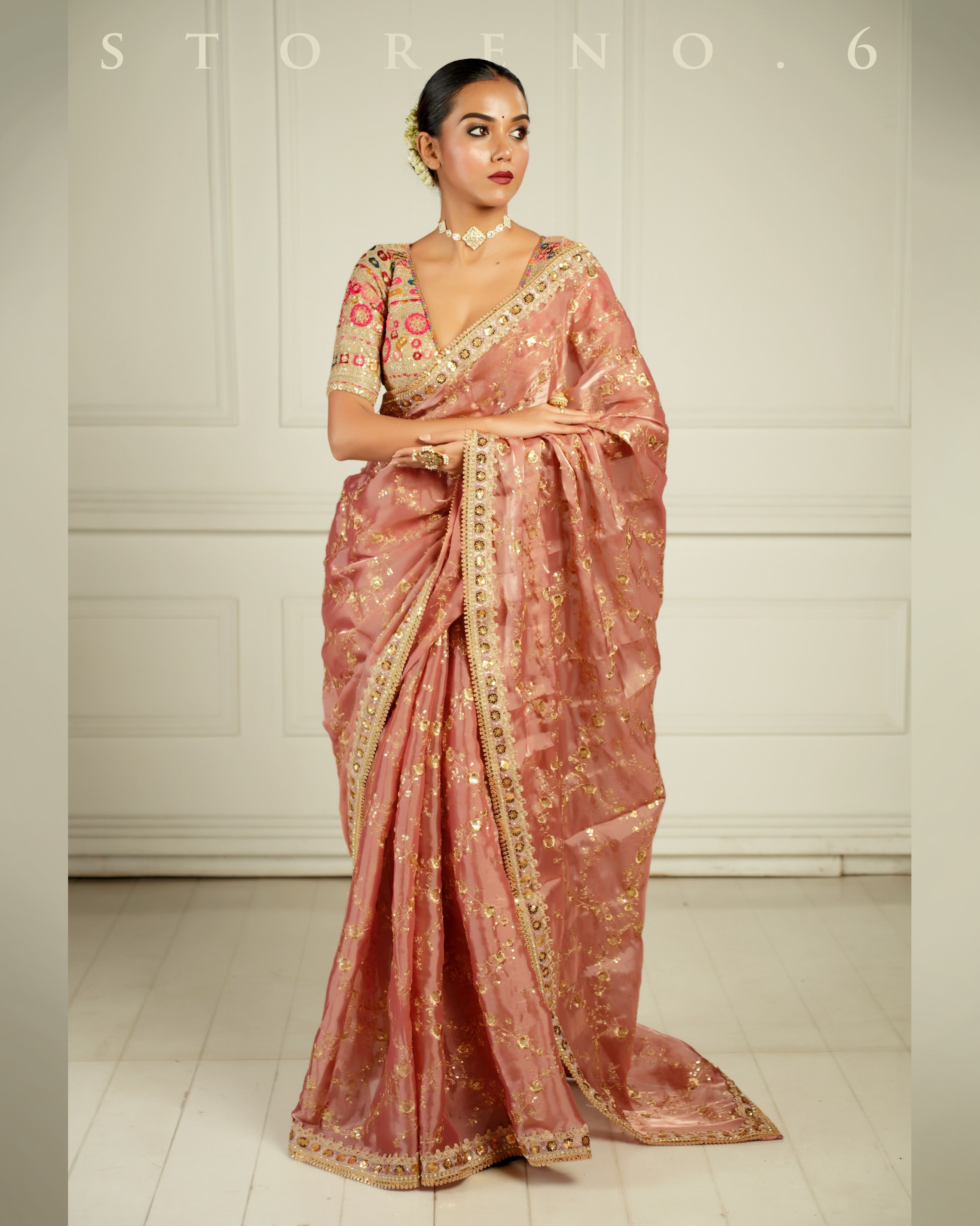 THE CHARM OF THE CORALS SAREE