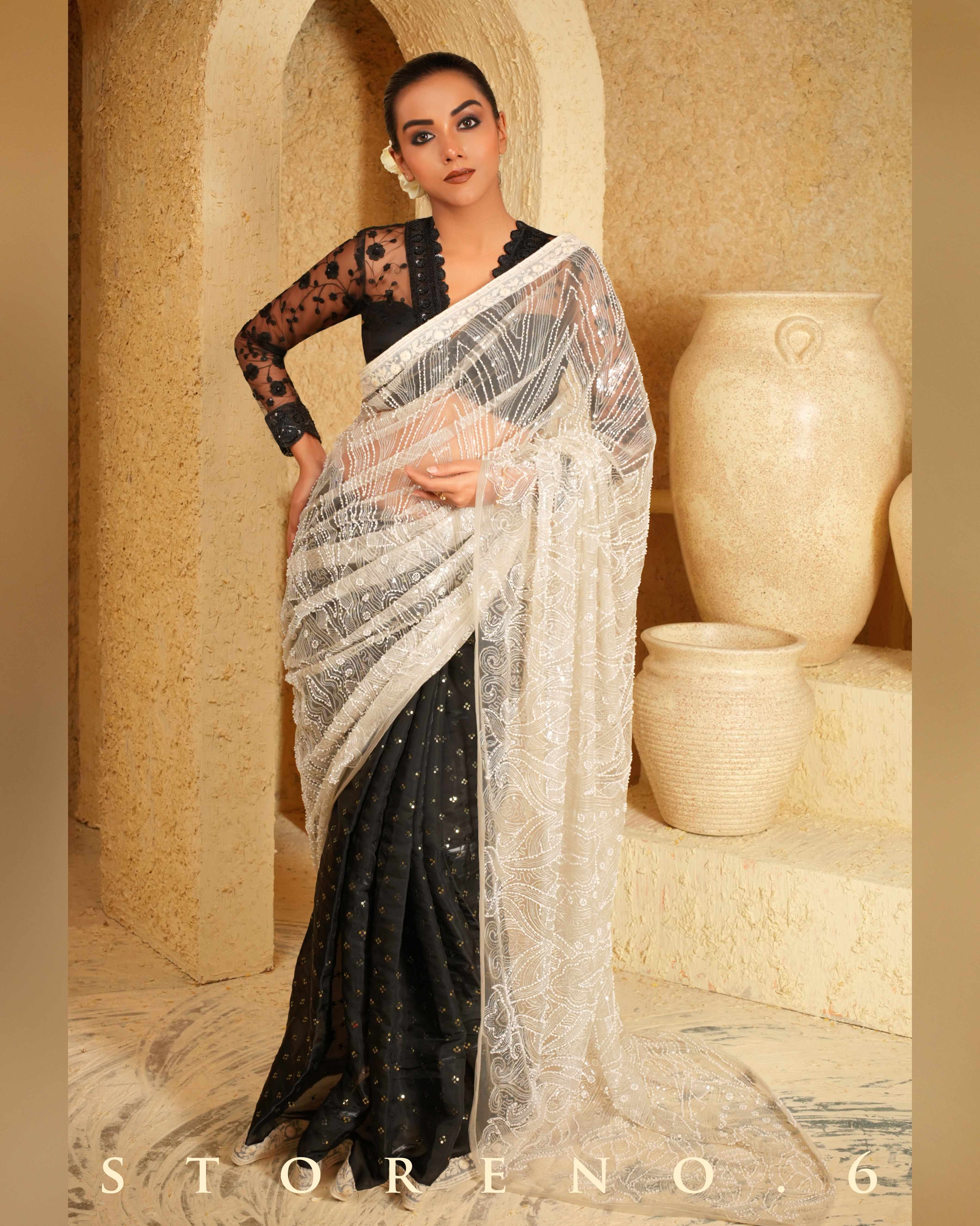 TINSEL TREAM SAREE