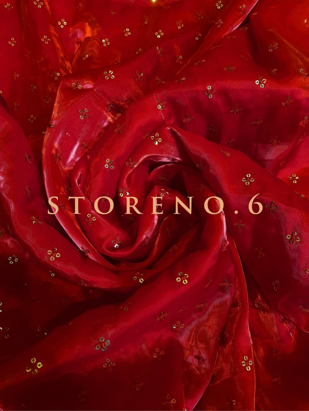 SUBTLE QUEEN SURKH SAREE