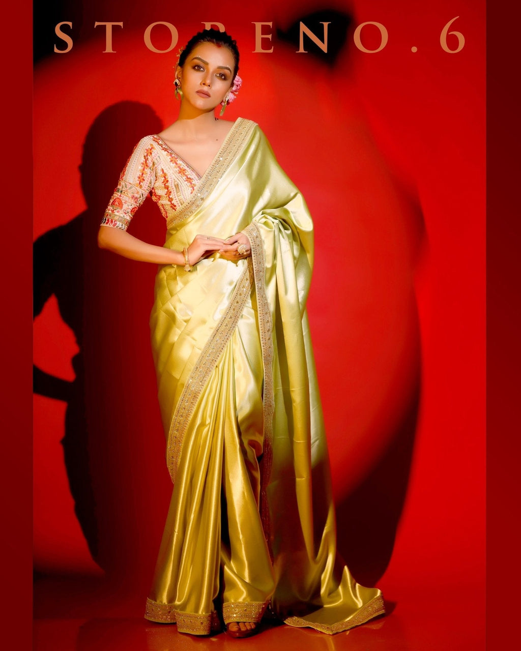 OBSESSIVE OLIVE READY-TO-WEAR SAREE