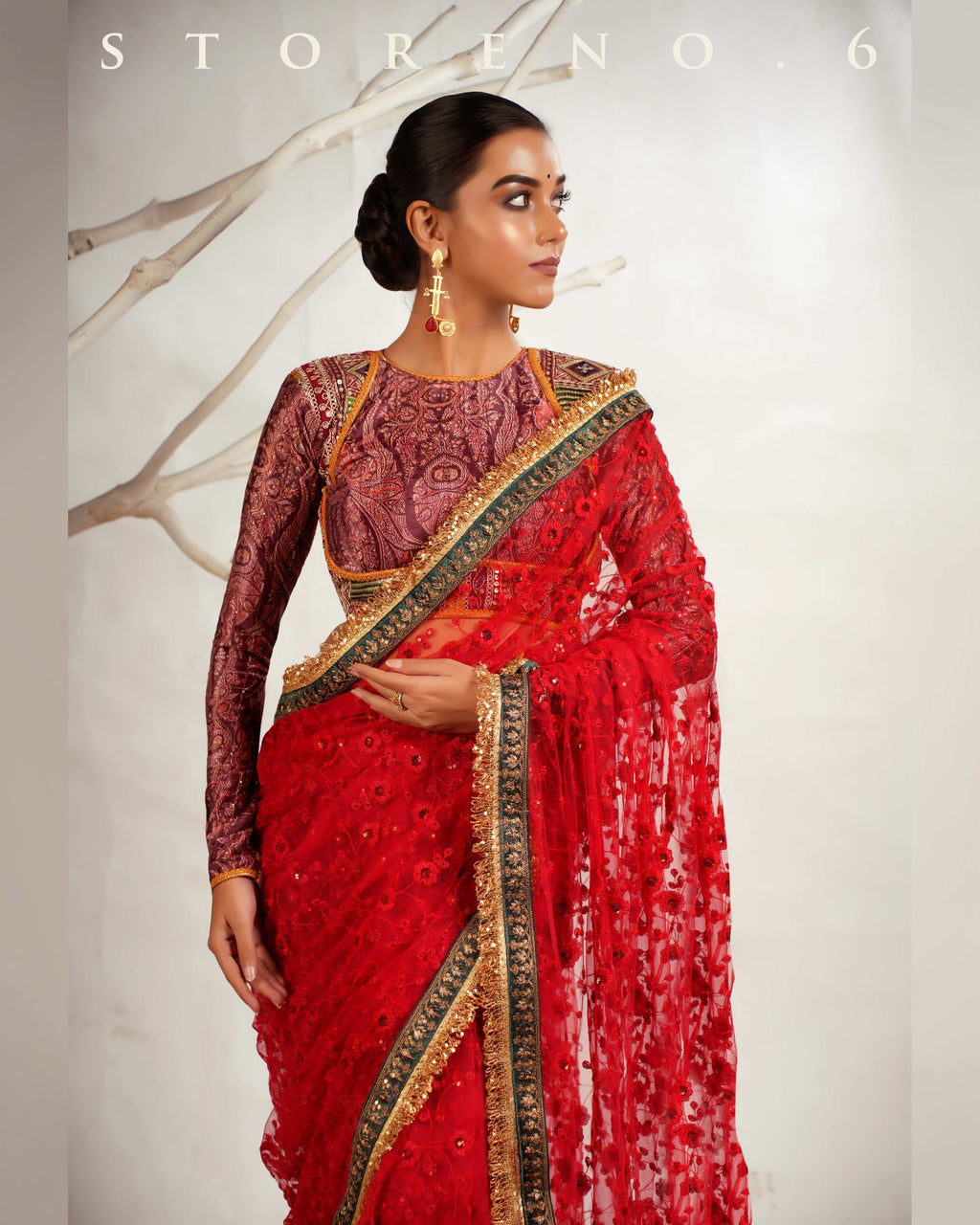 THE SCARLET SPRY SAREE
