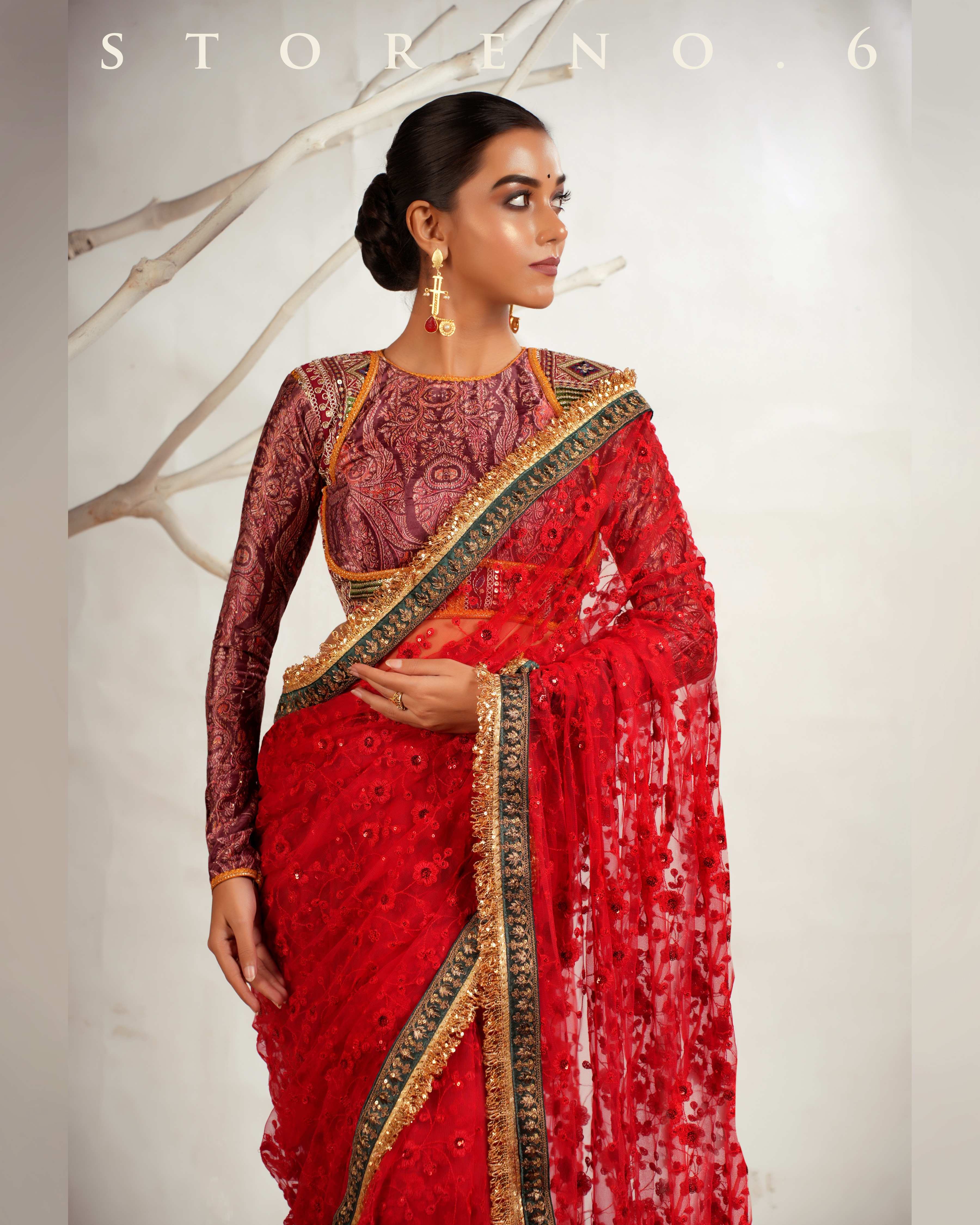 THE SCARLET SPRY SAREE