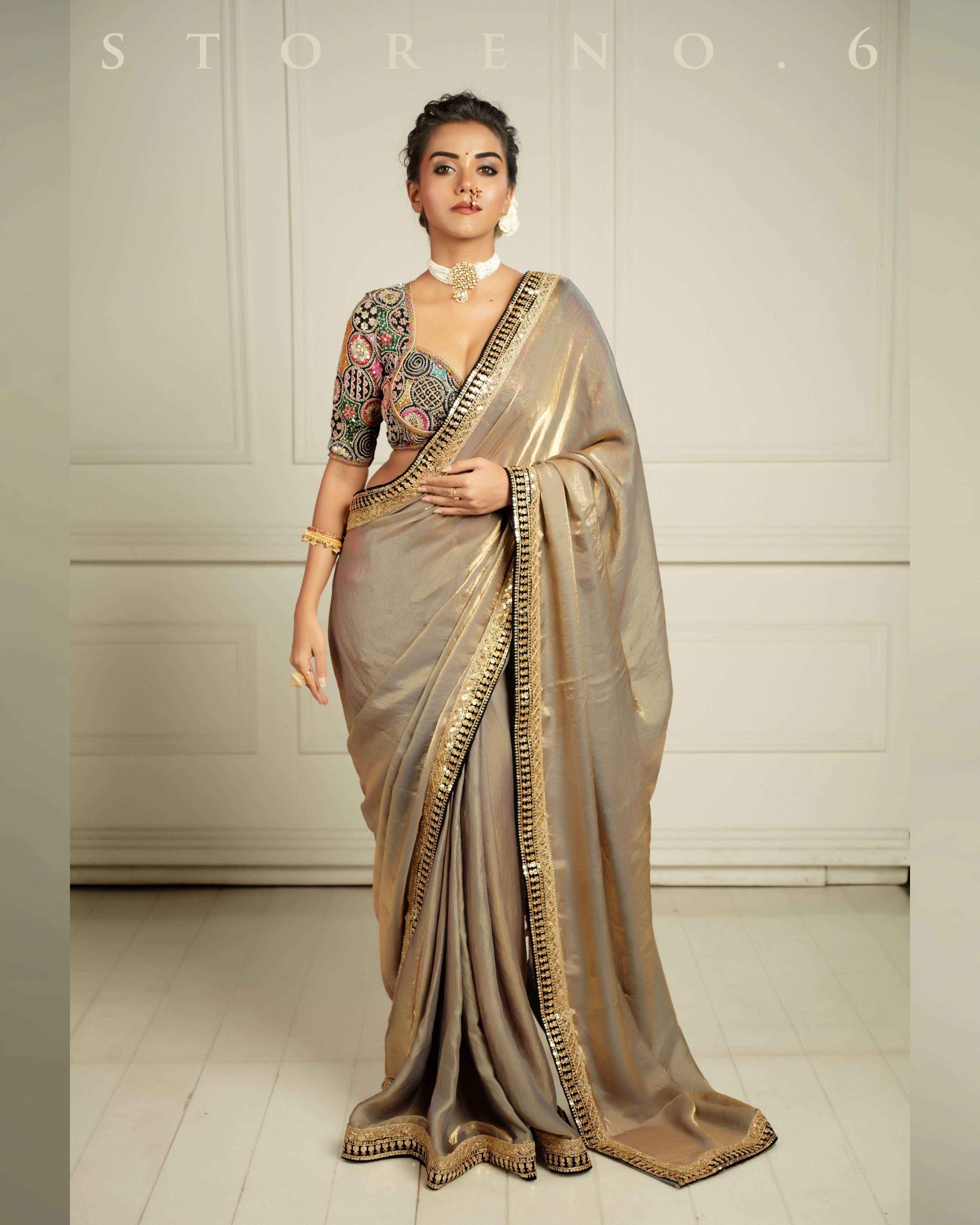 THE IMPERIAL SUNKISSED SMOKE SAREE