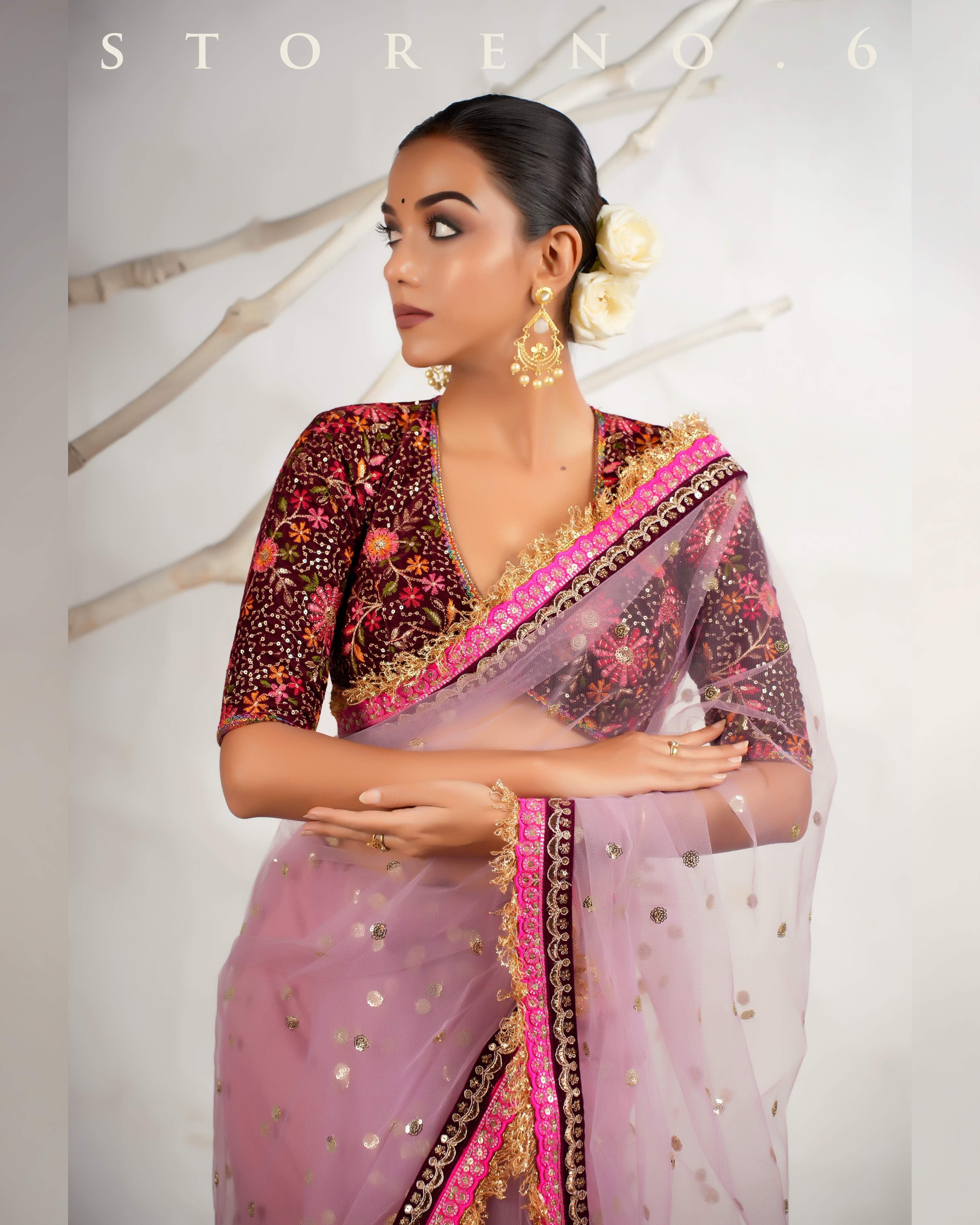 THE ROSY ROMANCE SAREE