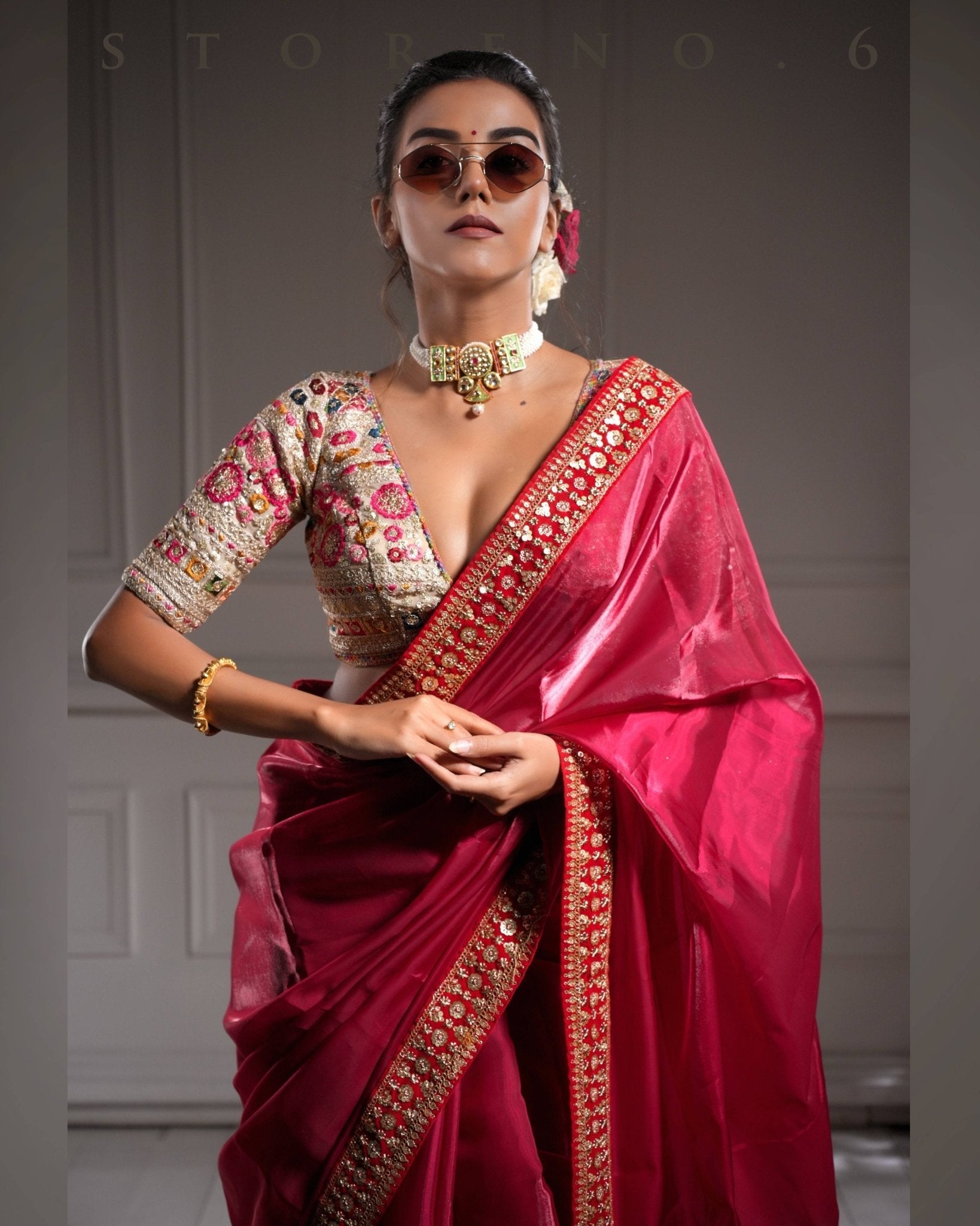 IMPERIAL NOOR-E-SURKH SAREE