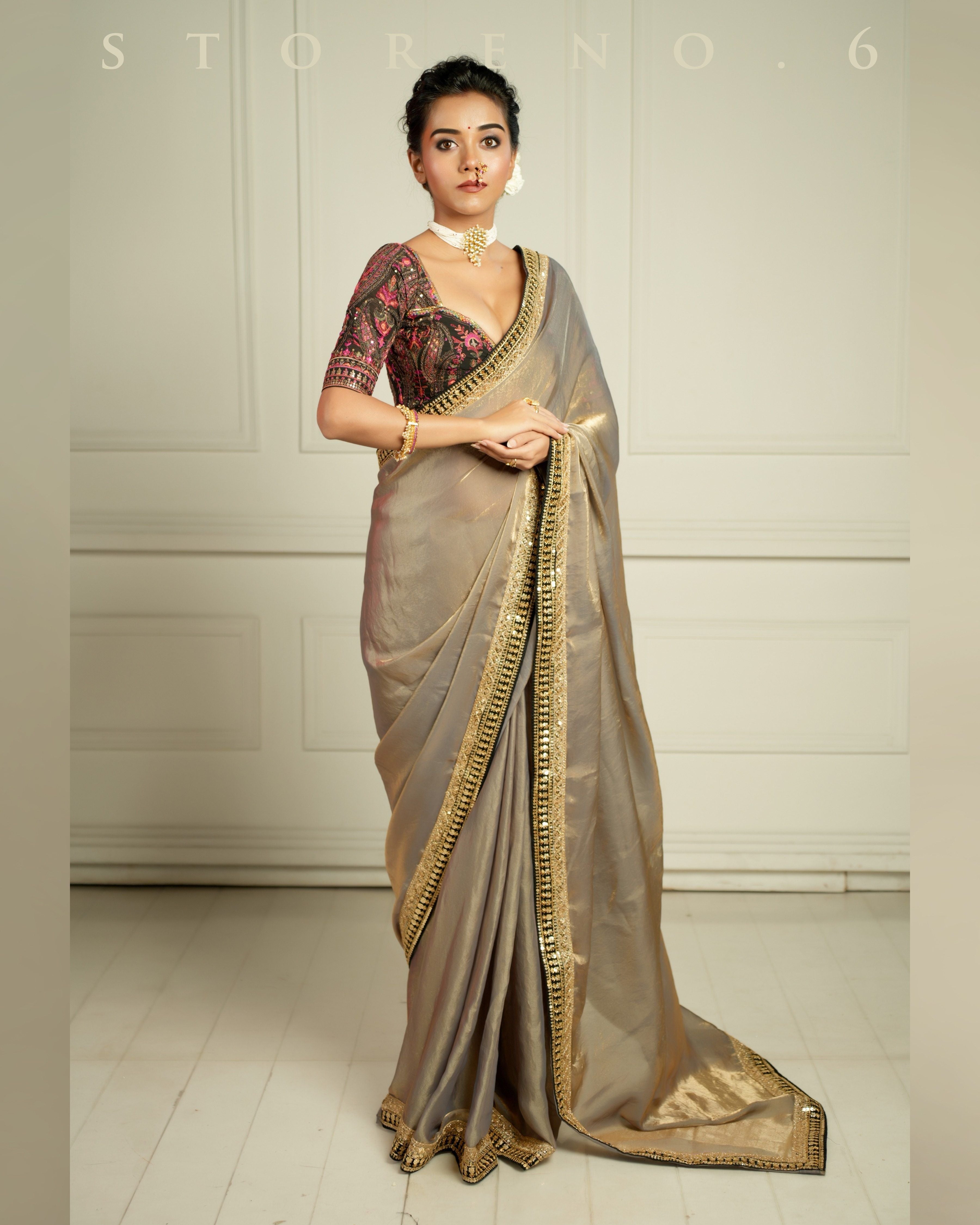 THE IMPERIAL SUNKISSED SMOKE SAREE