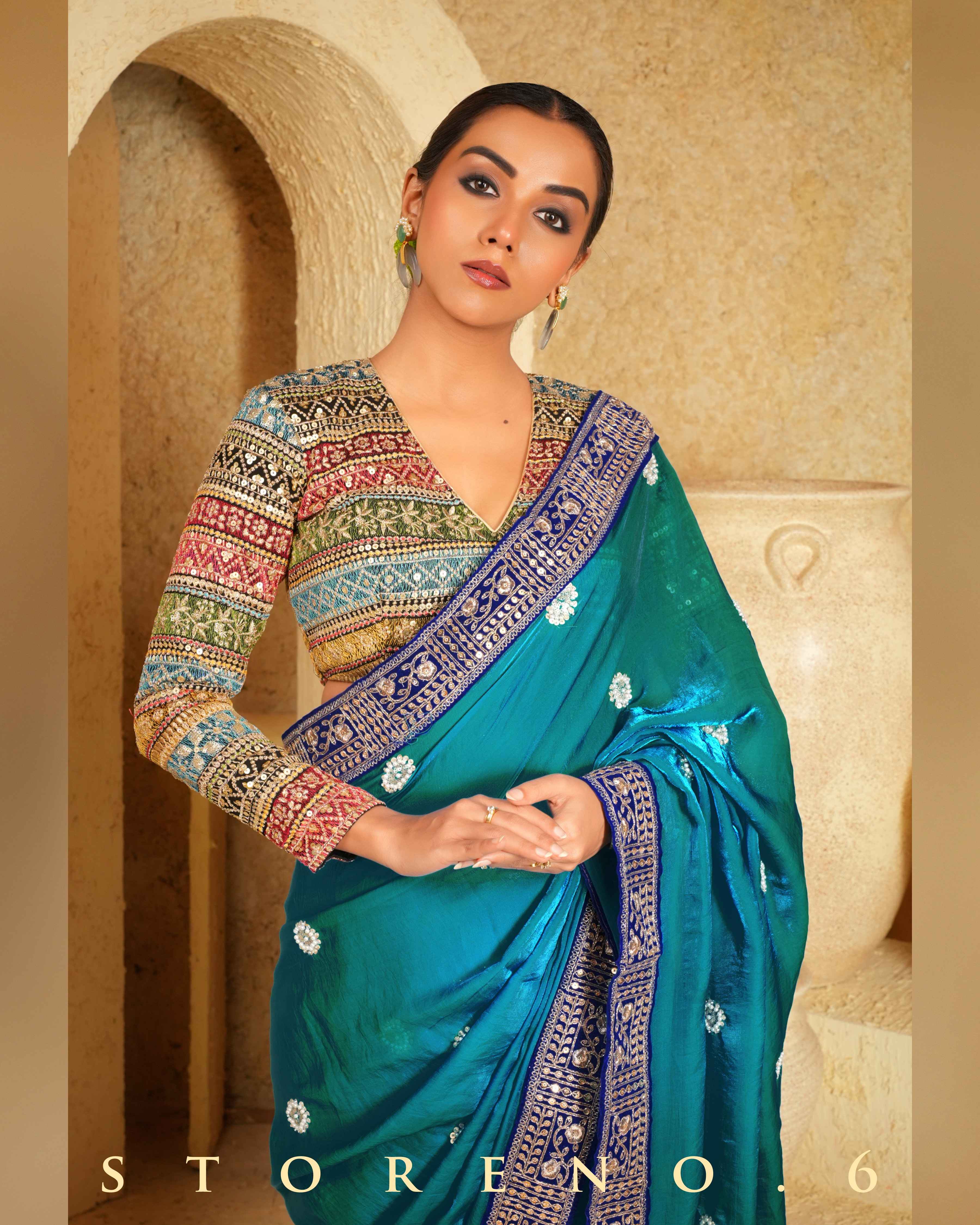 AZURE ARTISTRY SAREE