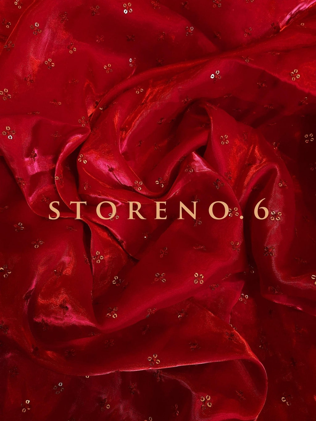 SUBTLE QUEEN SURKH SAREE