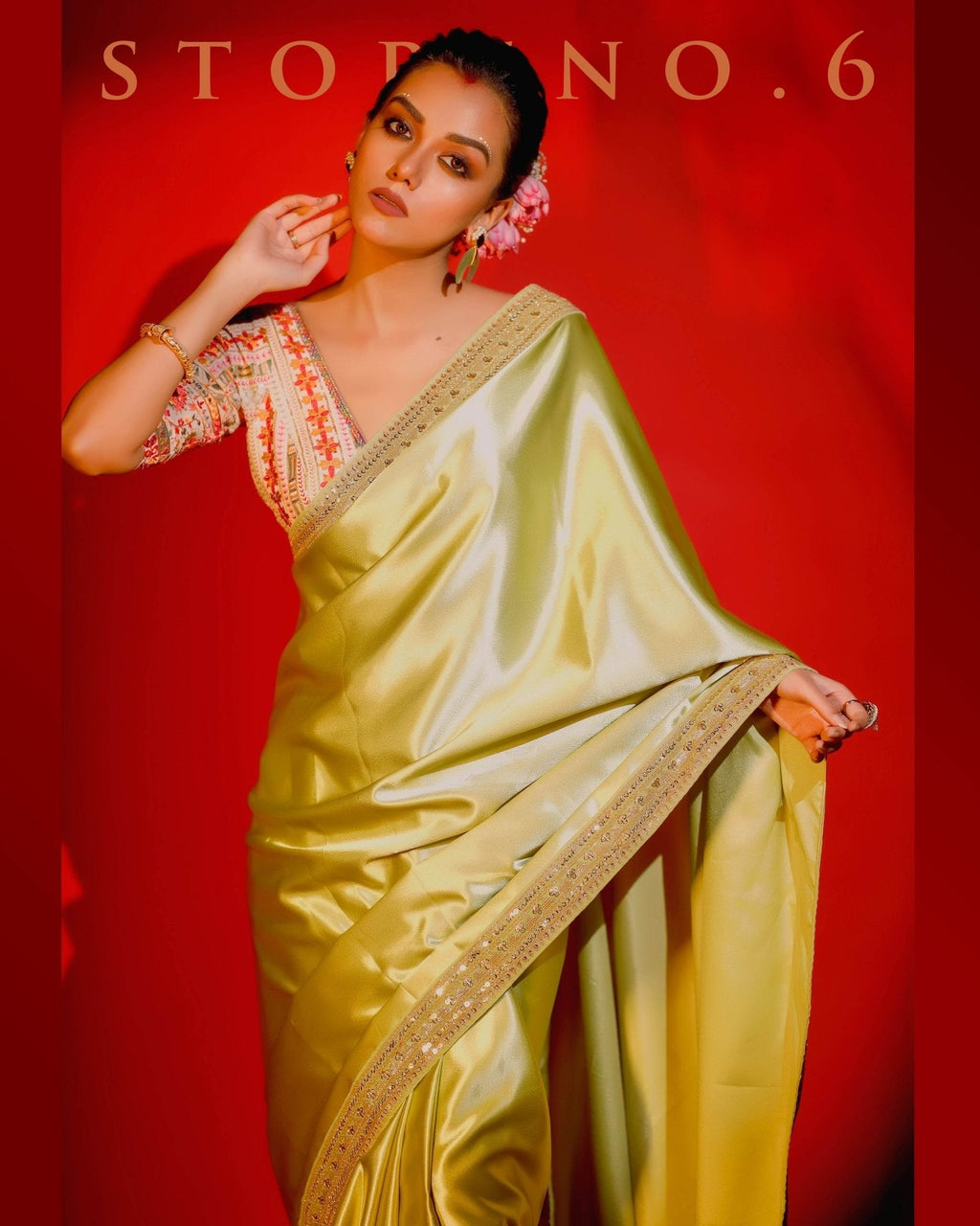 OBSESSIVE OLIVE READY-TO-WEAR SAREE