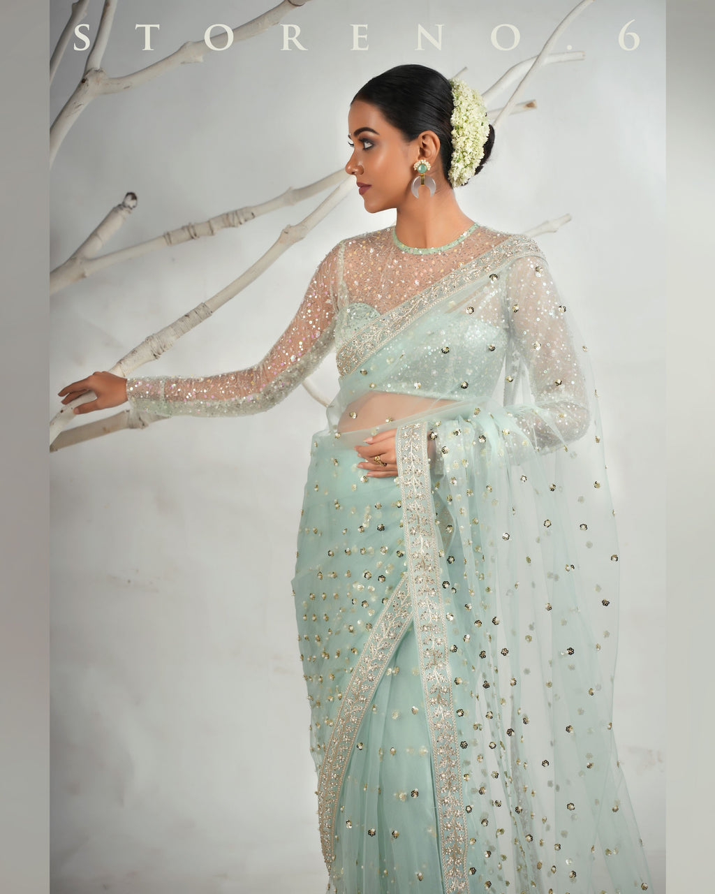 THE AQUA ANGEL SAREE