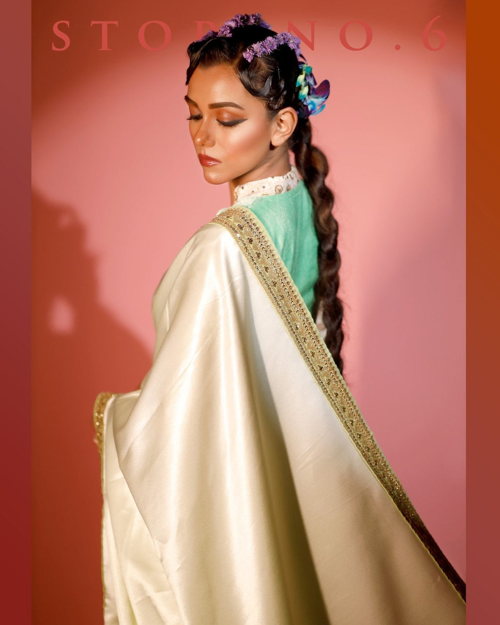 MAGNETIC MINT READY-TO-WEAR SAREE
