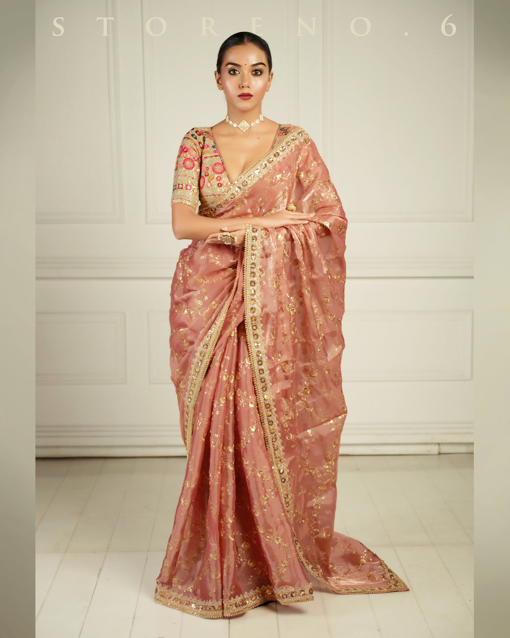THE CHARM OF THE CORALS SAREE