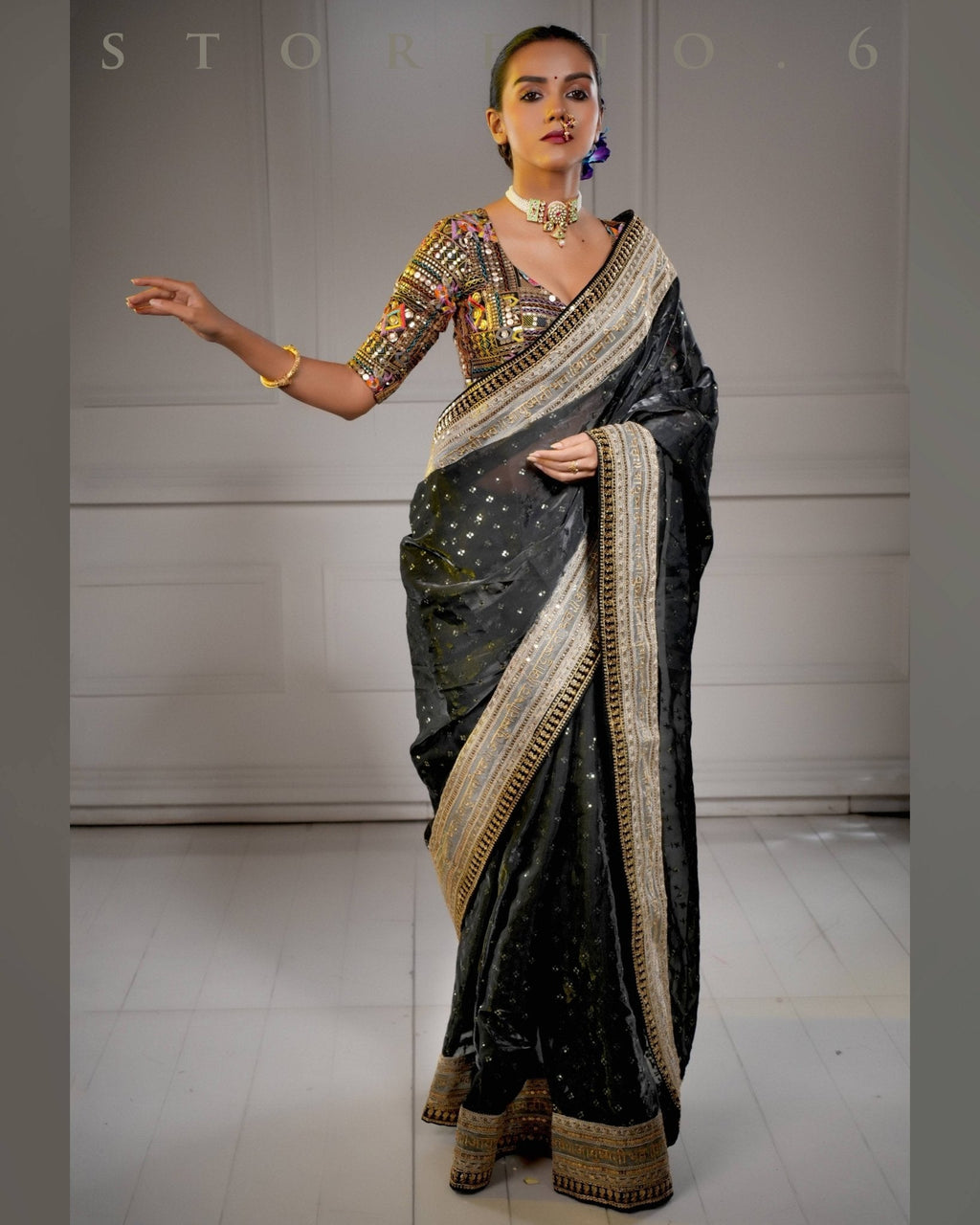 ROYAL RAVEN QUEEN SAREE