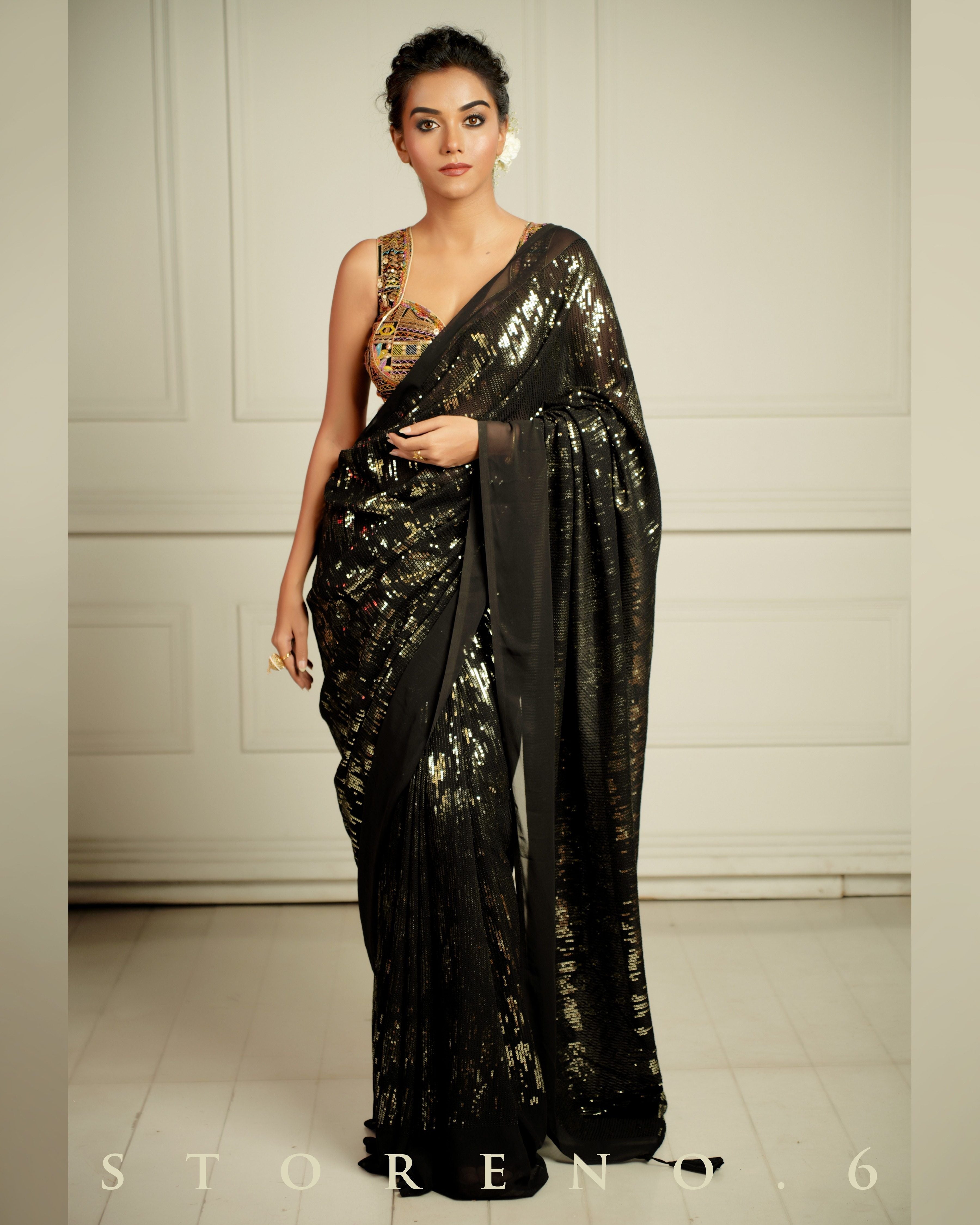 BLACK WIDOW COCKTAIL SAREE