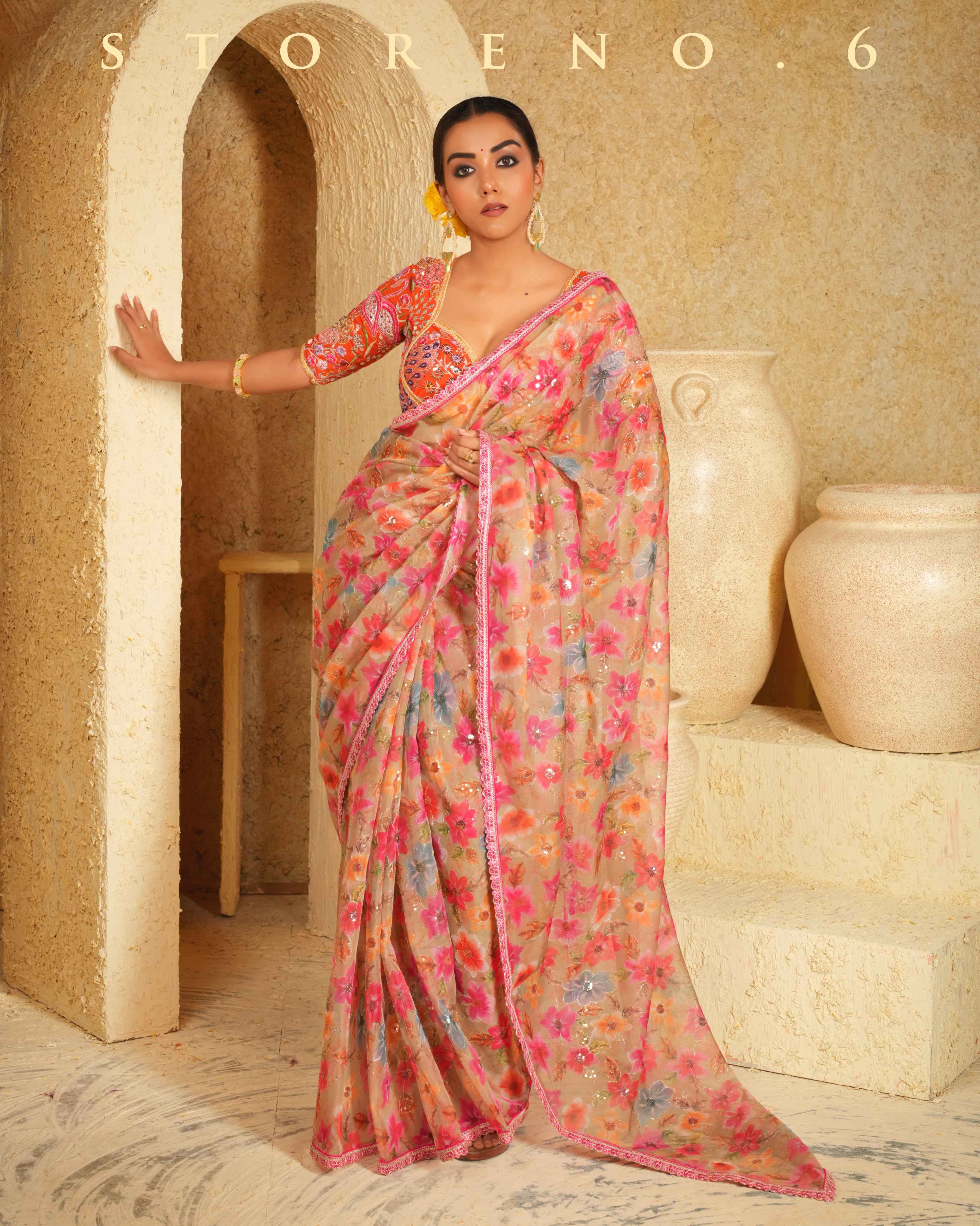 SPIRIT SEAFOAM SAREE