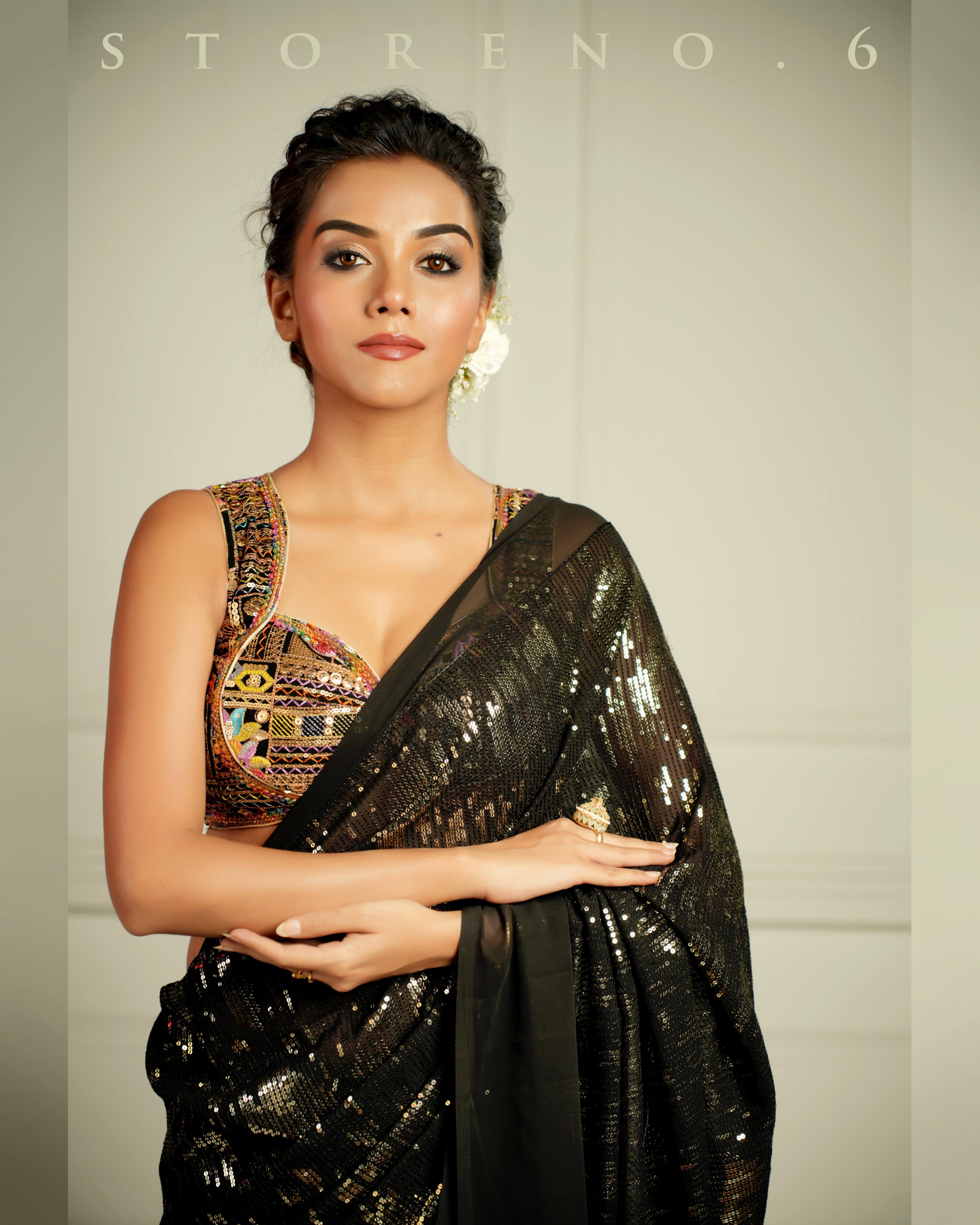 BLACK WIDOW COCKTAIL SAREE