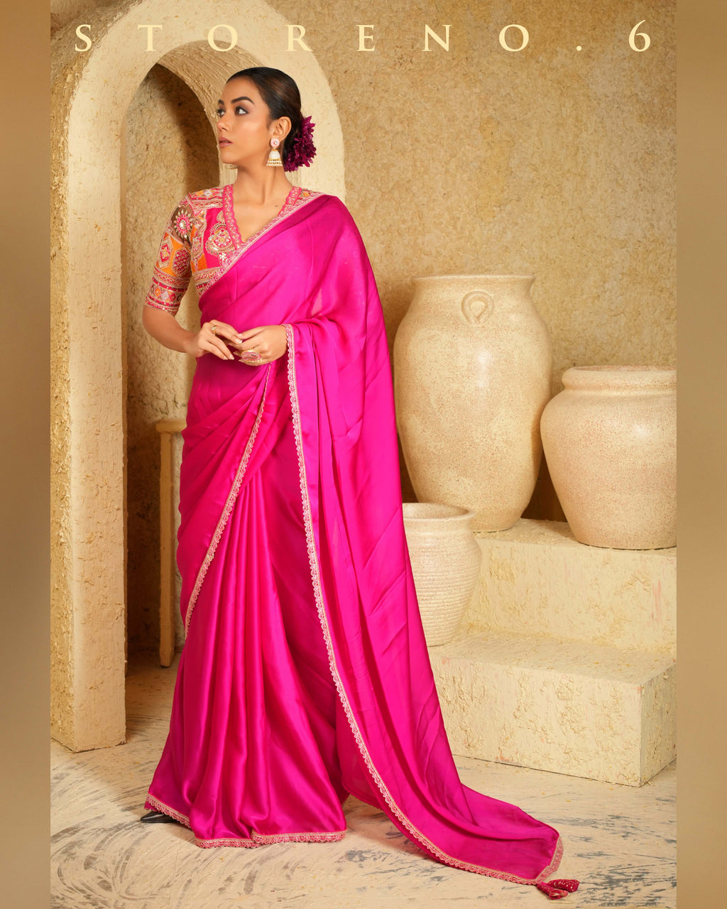 FEARLESS FUCHSIA SAREE