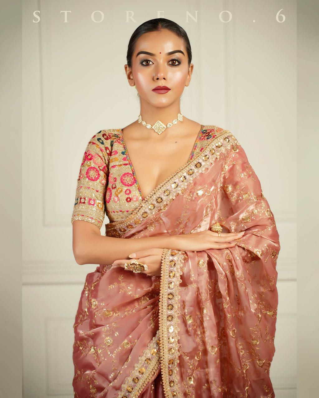 THE CHARM OF THE CORALS SAREE