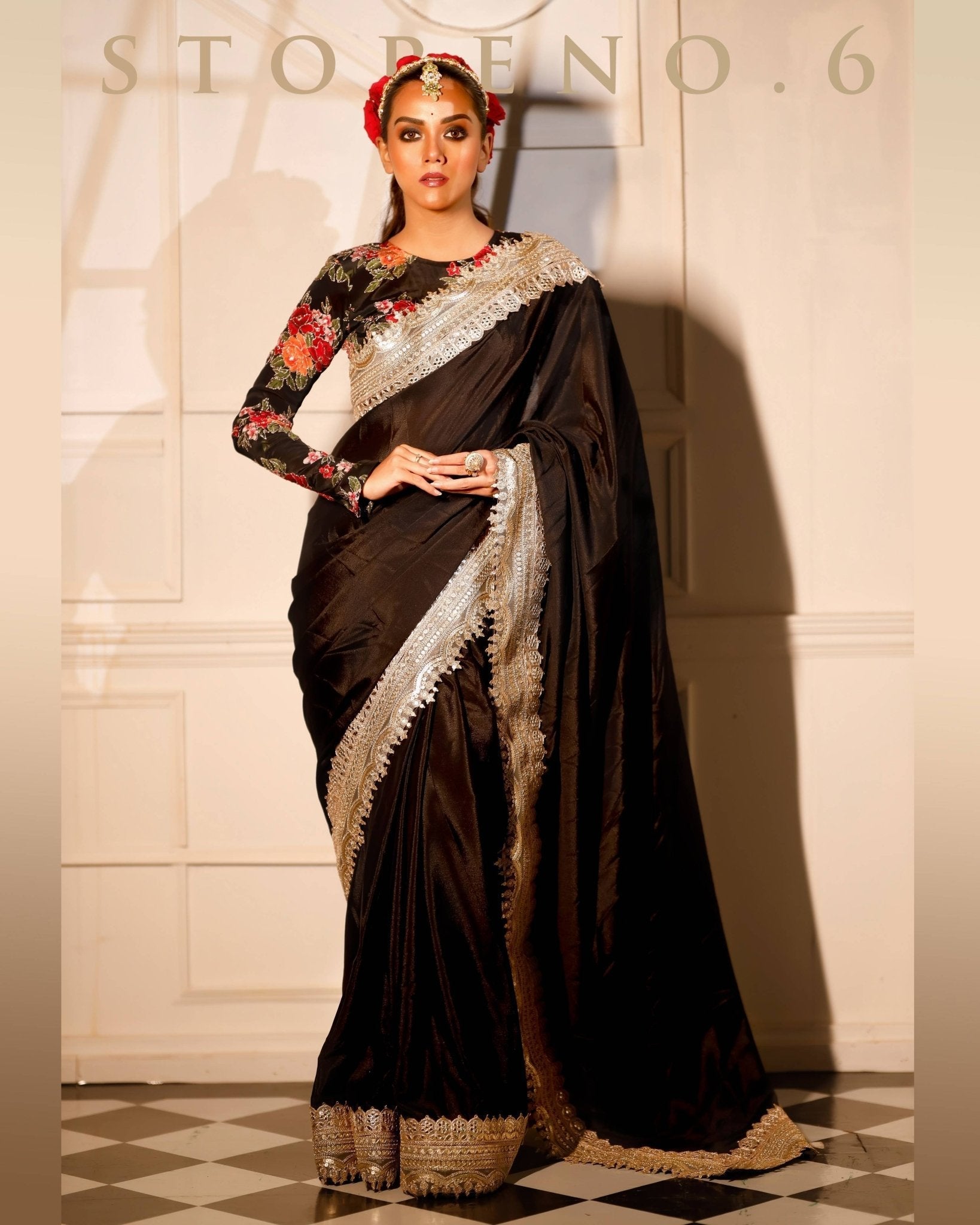 MAJESTIC MIDNIGHT READY-TO-WEAR SAREE