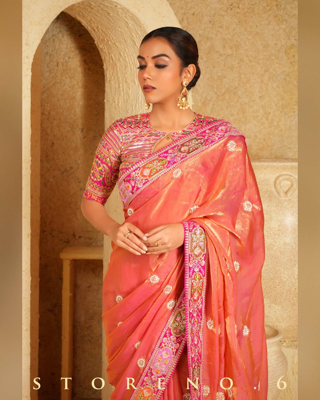 CORAL CHARISMA SAREE