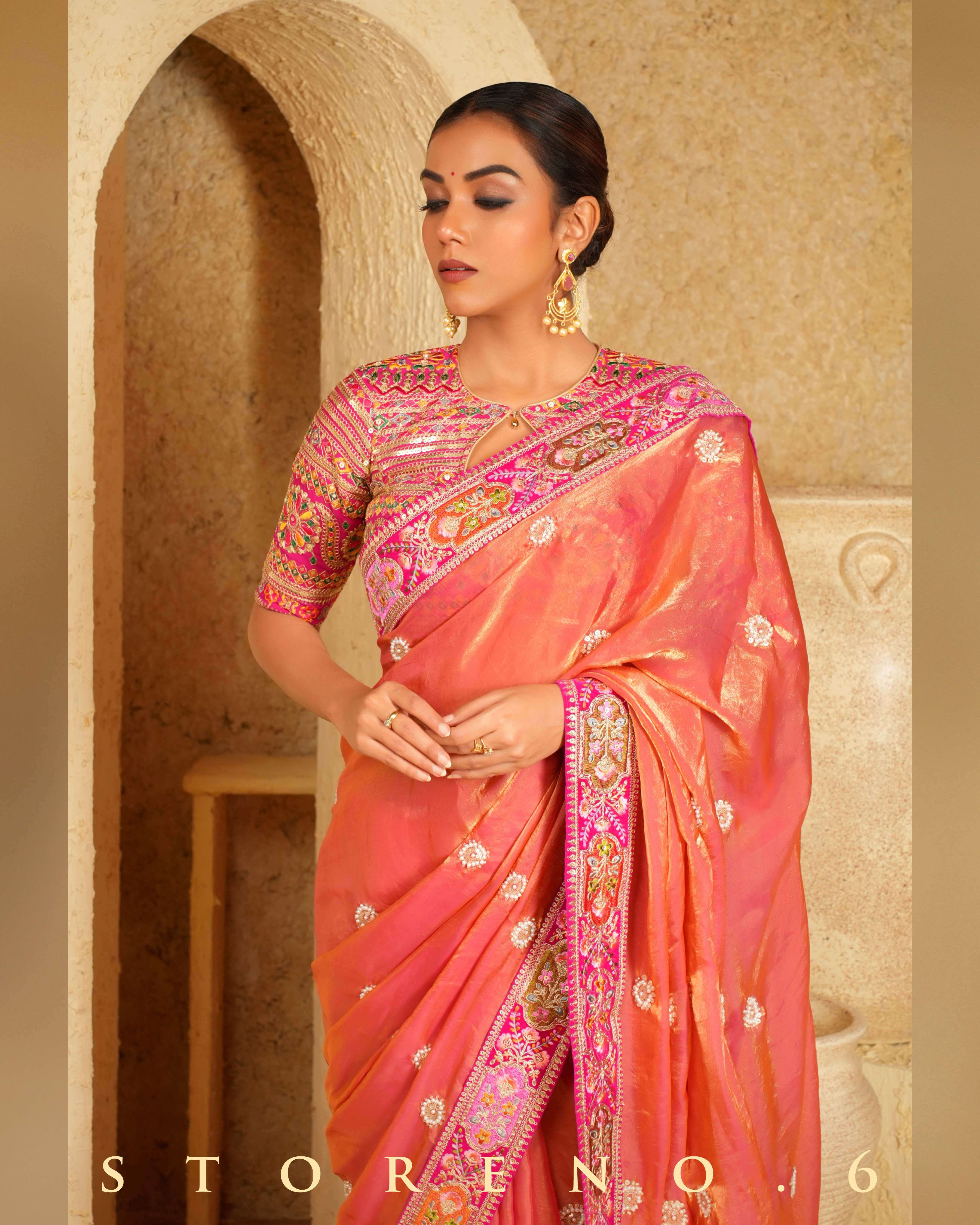 CORAL CHARISMA SAREE