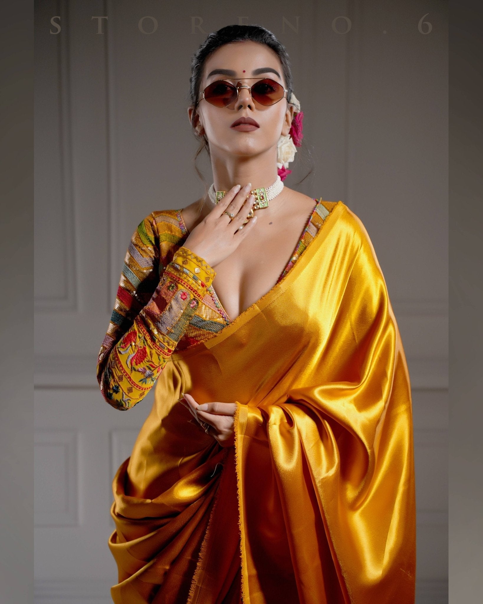 SCENIC SAFFRON SAREE