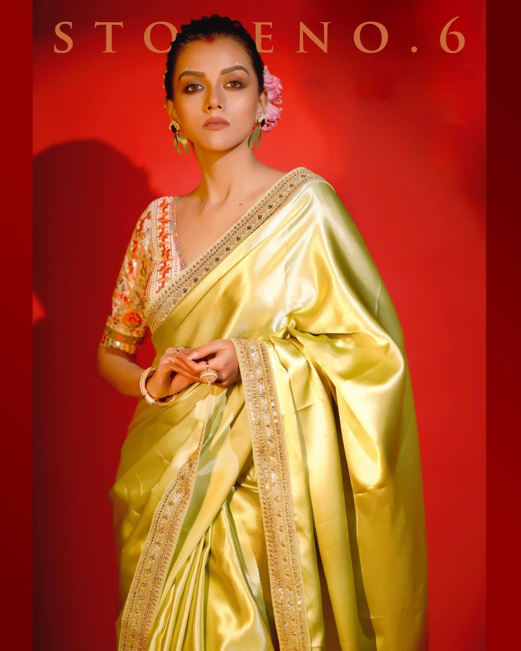 OBSESSIVE OLIVE READY-TO-WEAR SAREE