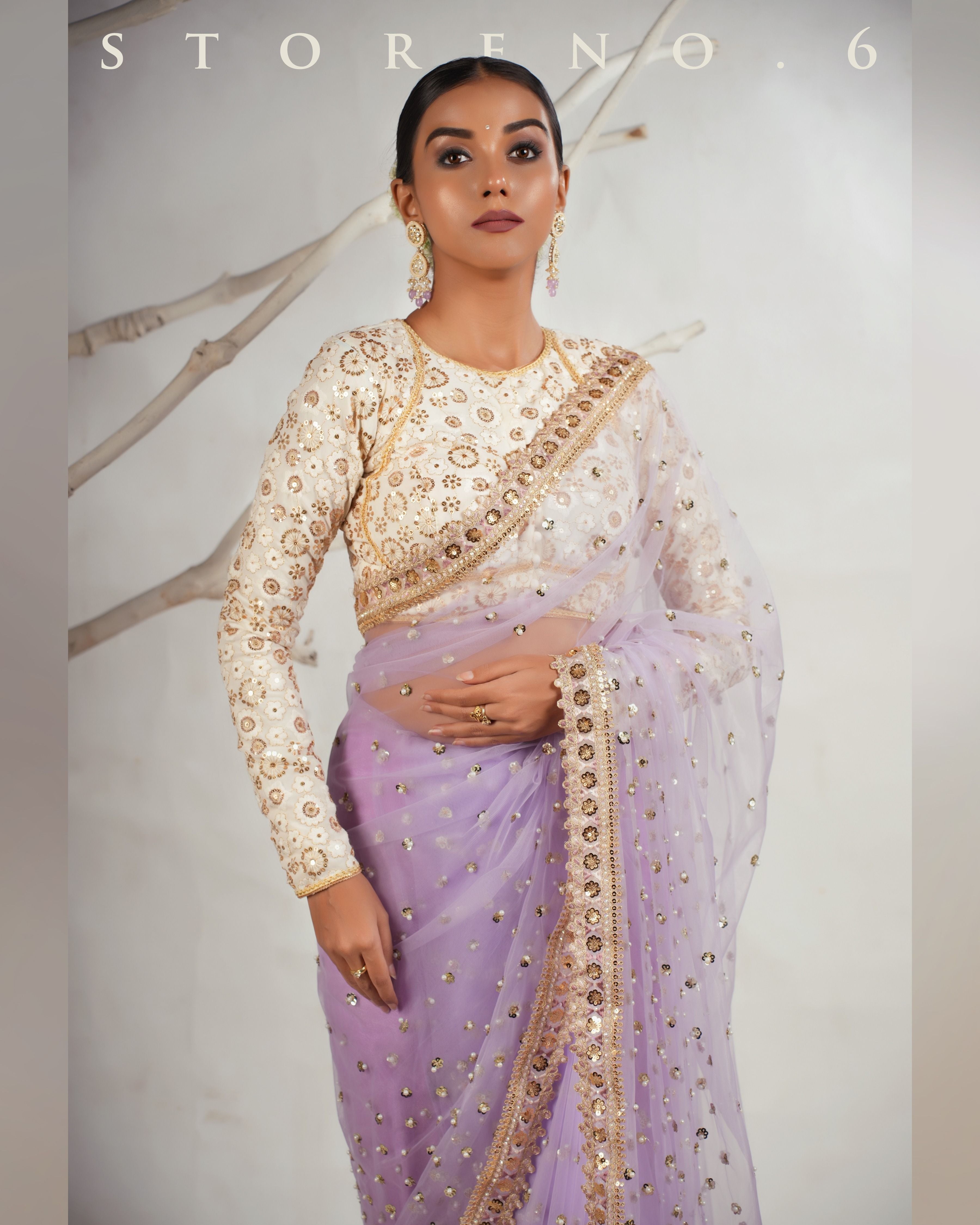 THE LILAC LUXURY SAREE