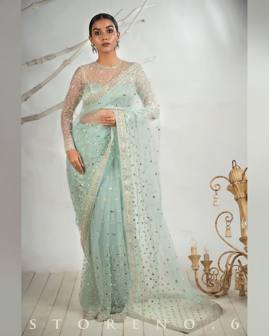 THE AQUA ANGEL SAREE