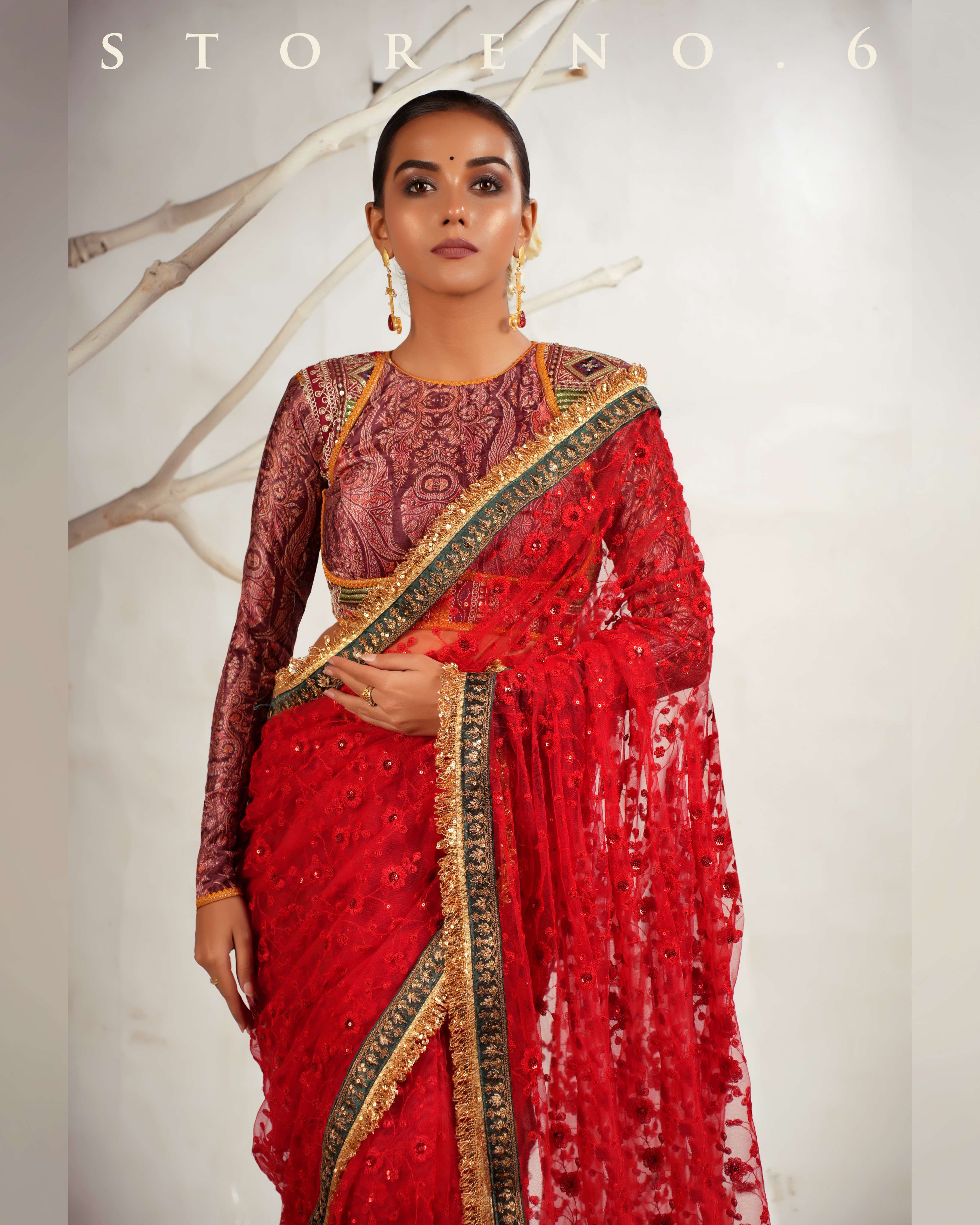 THE SCARLET SPRY SAREE