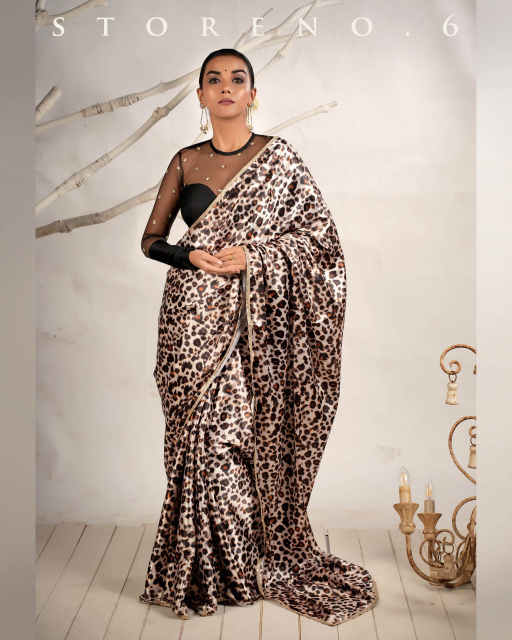 THE LEOPARD LUXURY SAREE