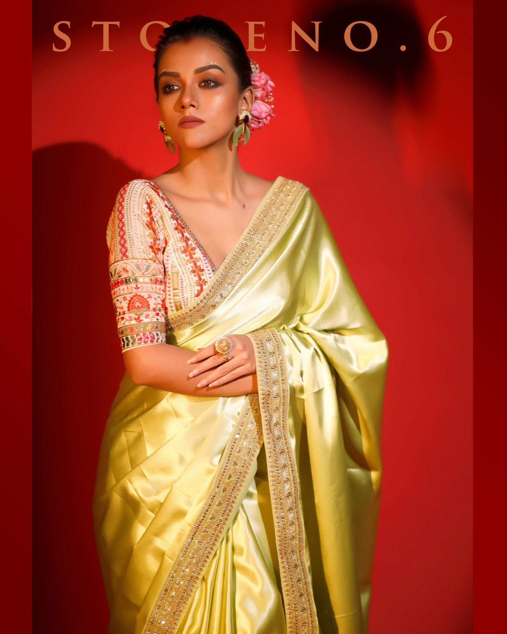 OBSESSIVE OLIVE READY-TO-WEAR SAREE
