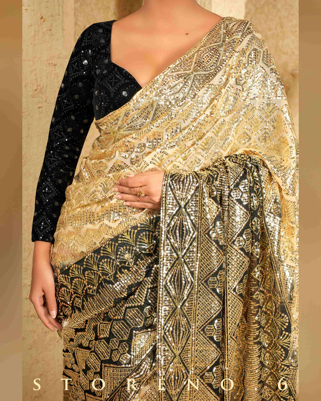 LUSTROUS LATTE SAREE