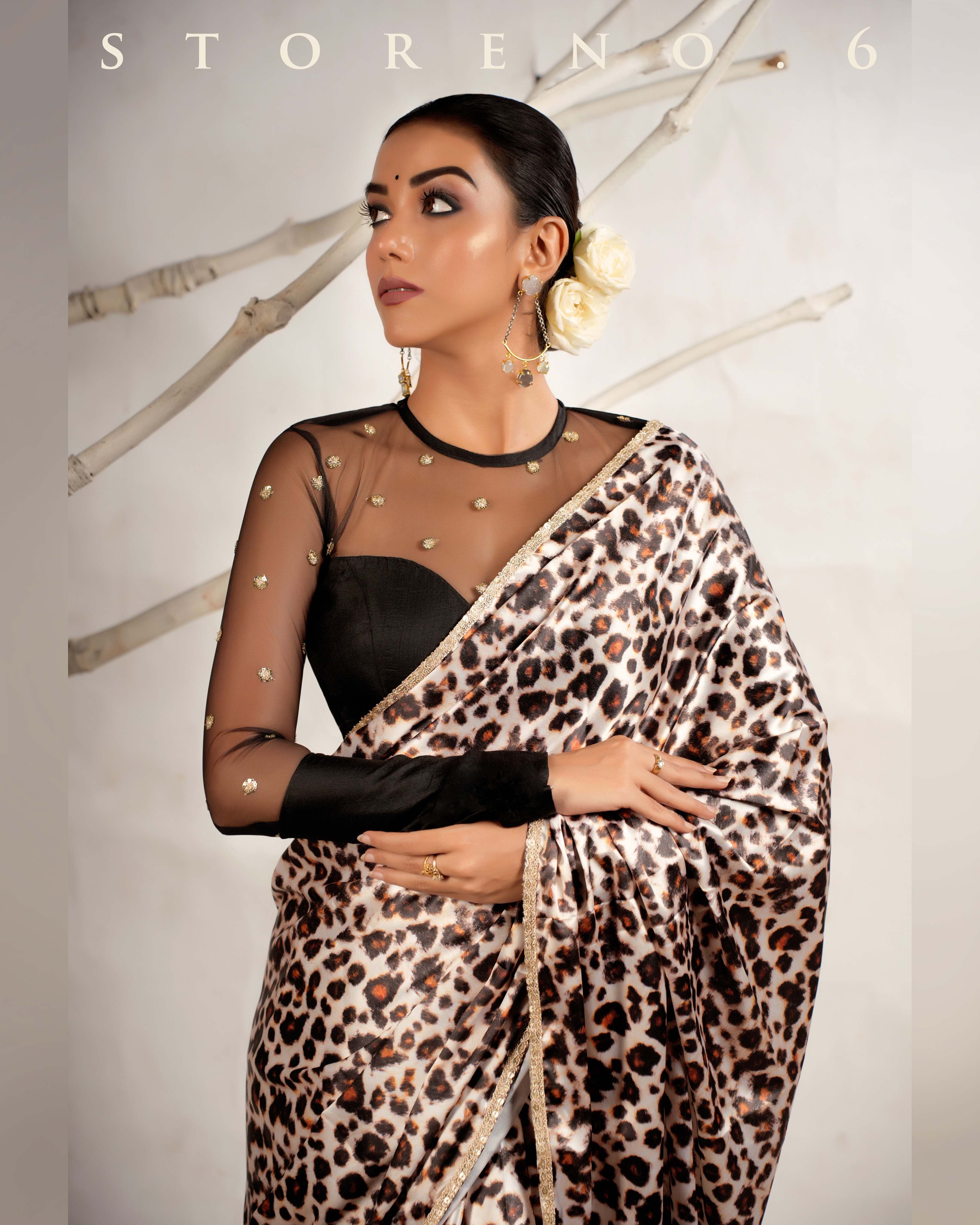 THE LEOPARD LUXURY SAREE