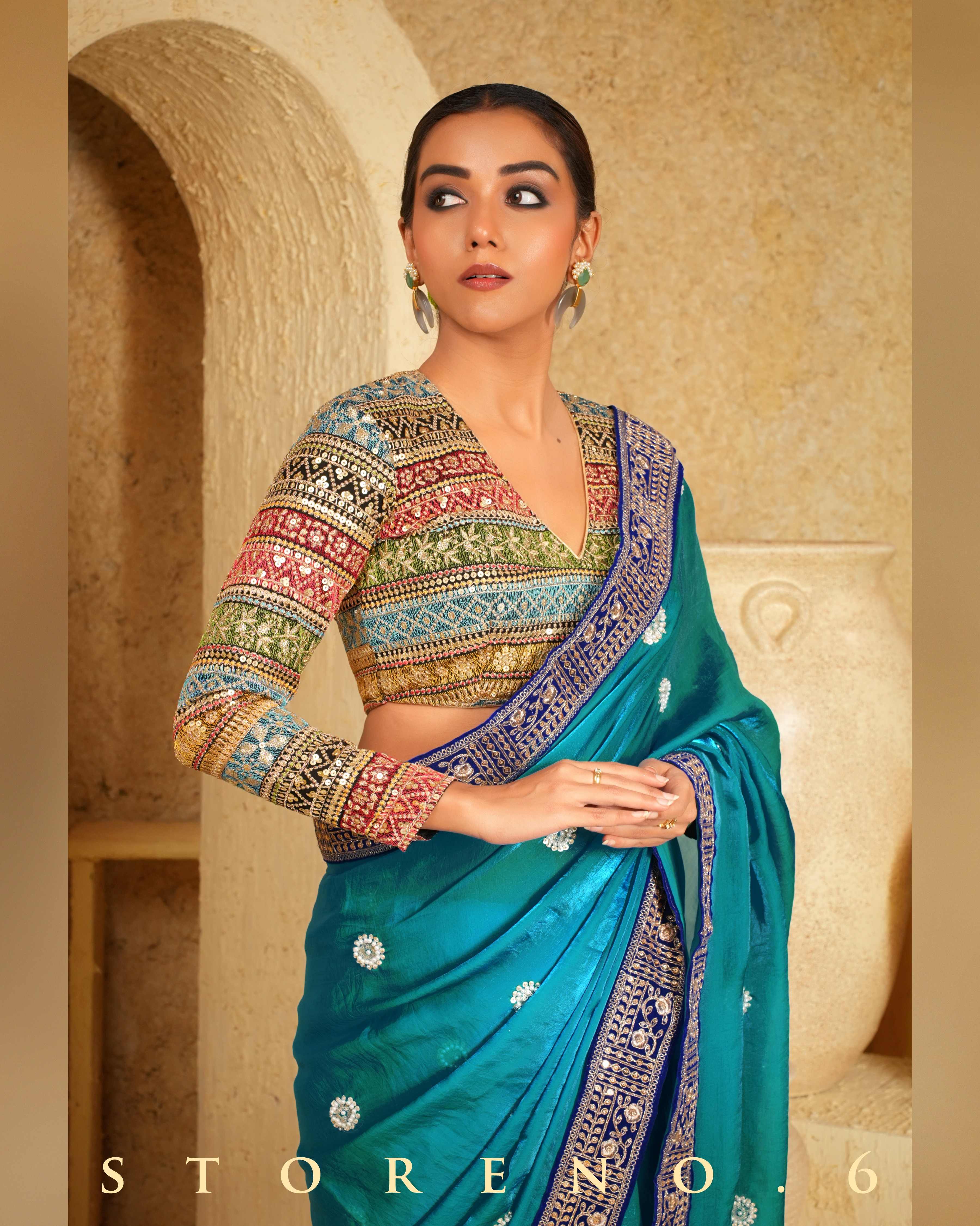 AZURE ARTISTRY SAREE