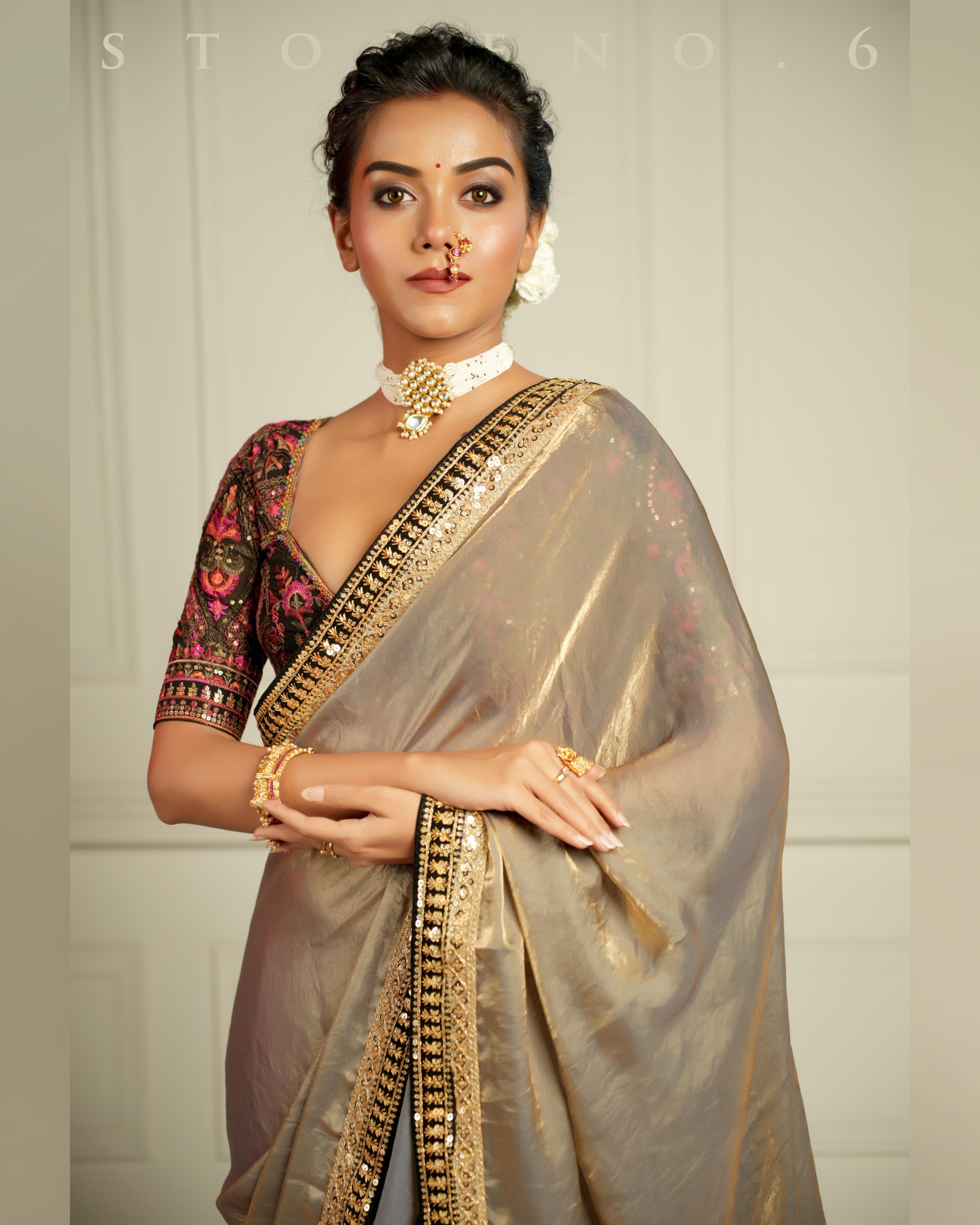 THE IMPERIAL SUNKISSED SMOKE SAREE
